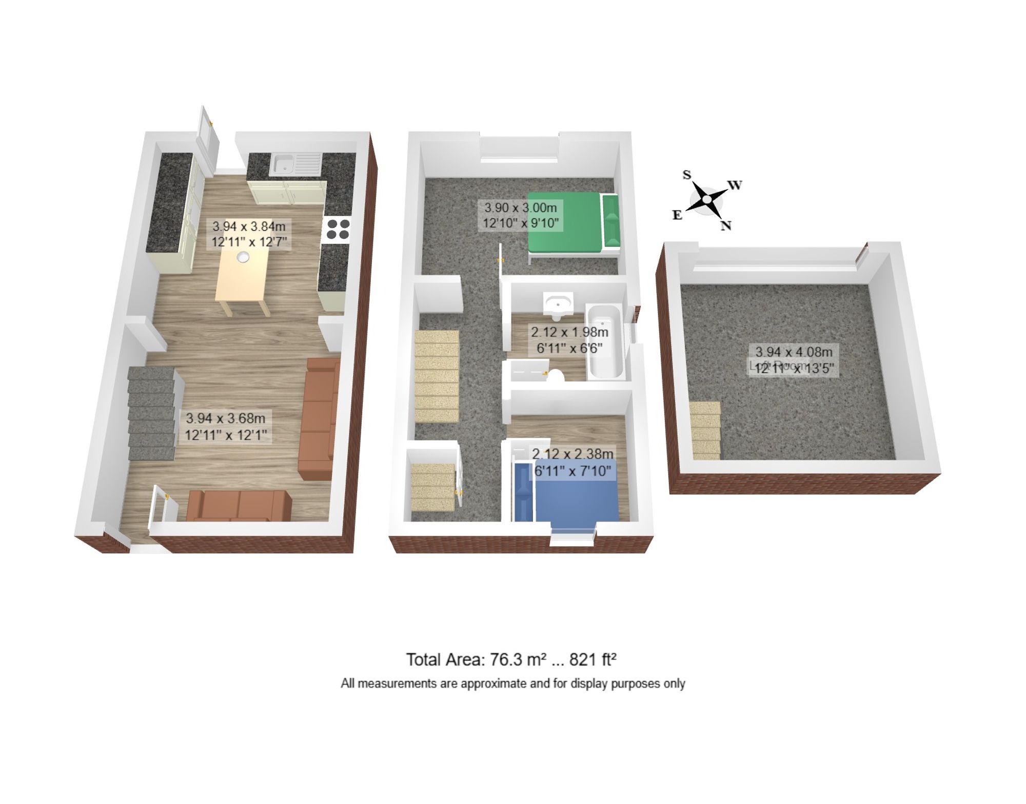 2 bed semi-detached house for sale in Albert Street, Manchester - Property floorplan