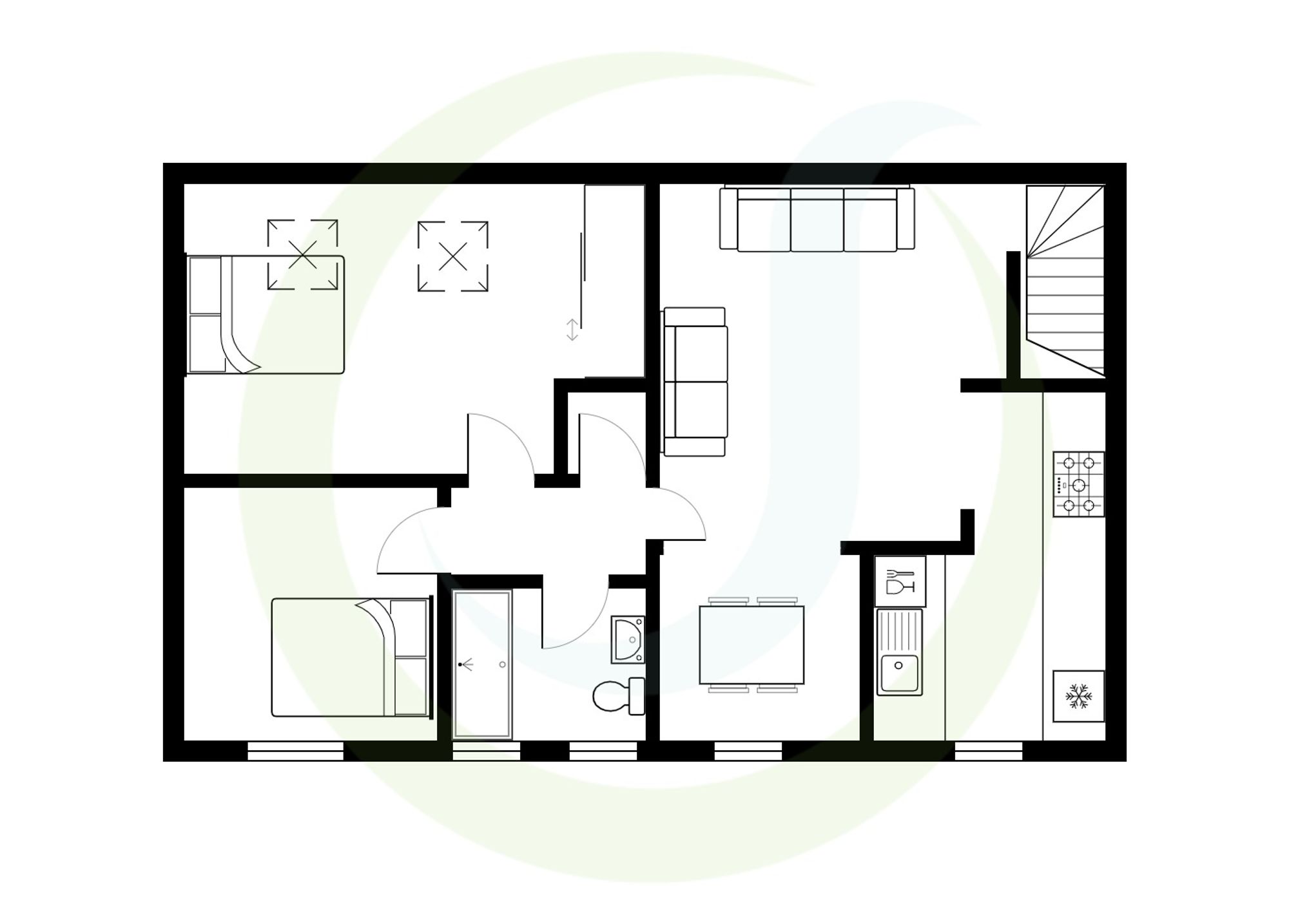 2 bed coach house to rent in Roseway Avenue, Manchester - Property floorplan