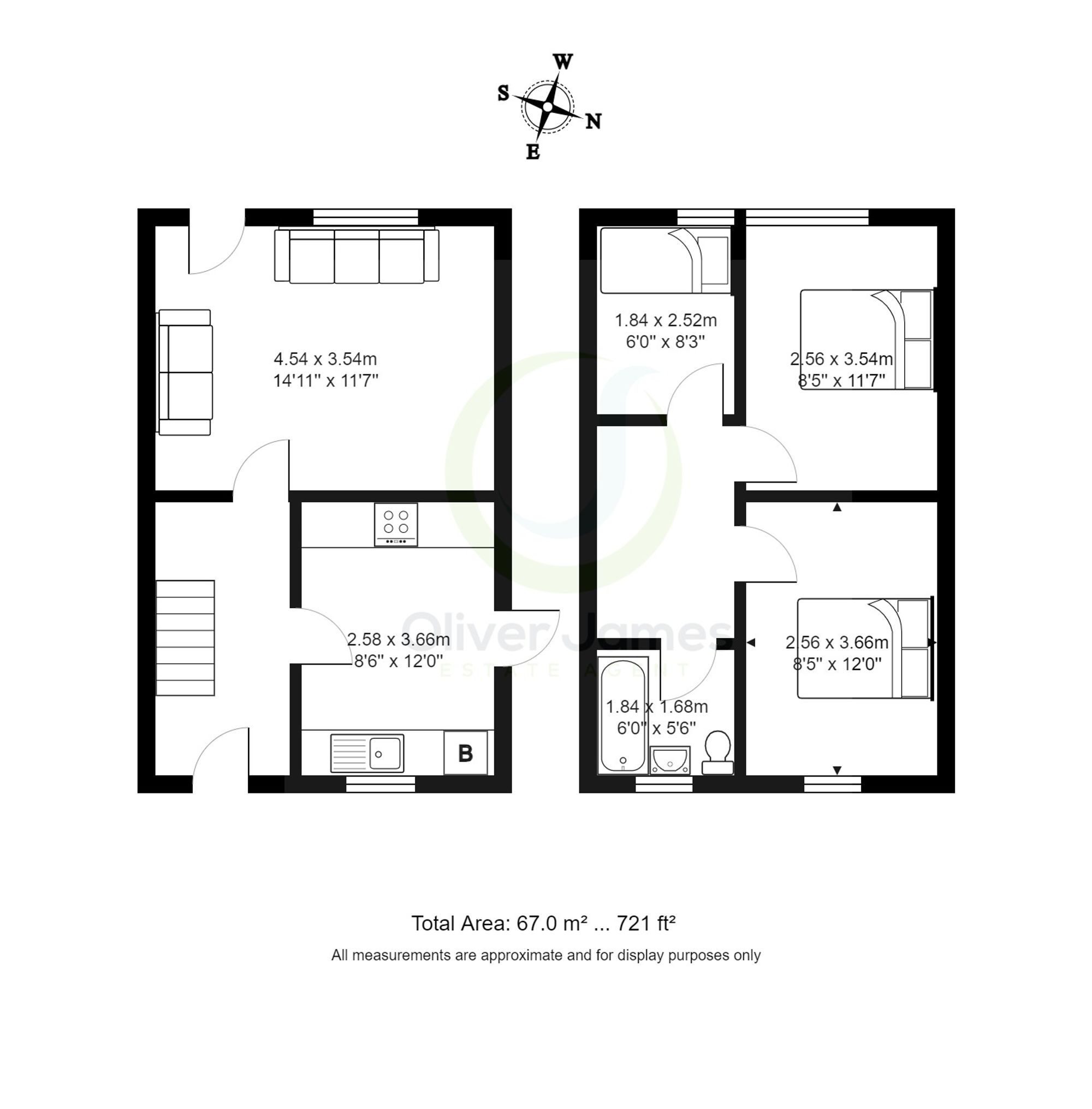 3 bed end of terrace house for sale in Linnet Drive, Manchester - Property floorplan