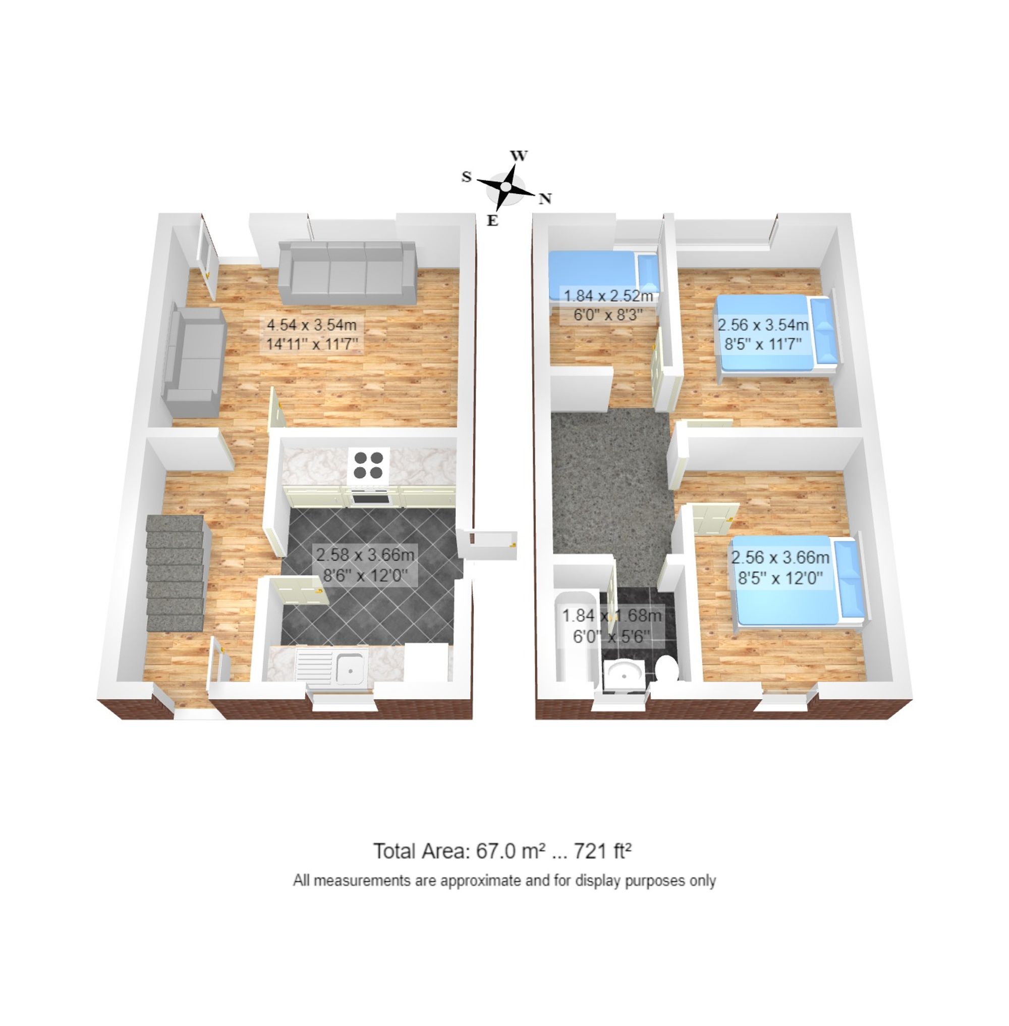 3 bed house for sale in Linnet Drive, Manchester - Property floorplan