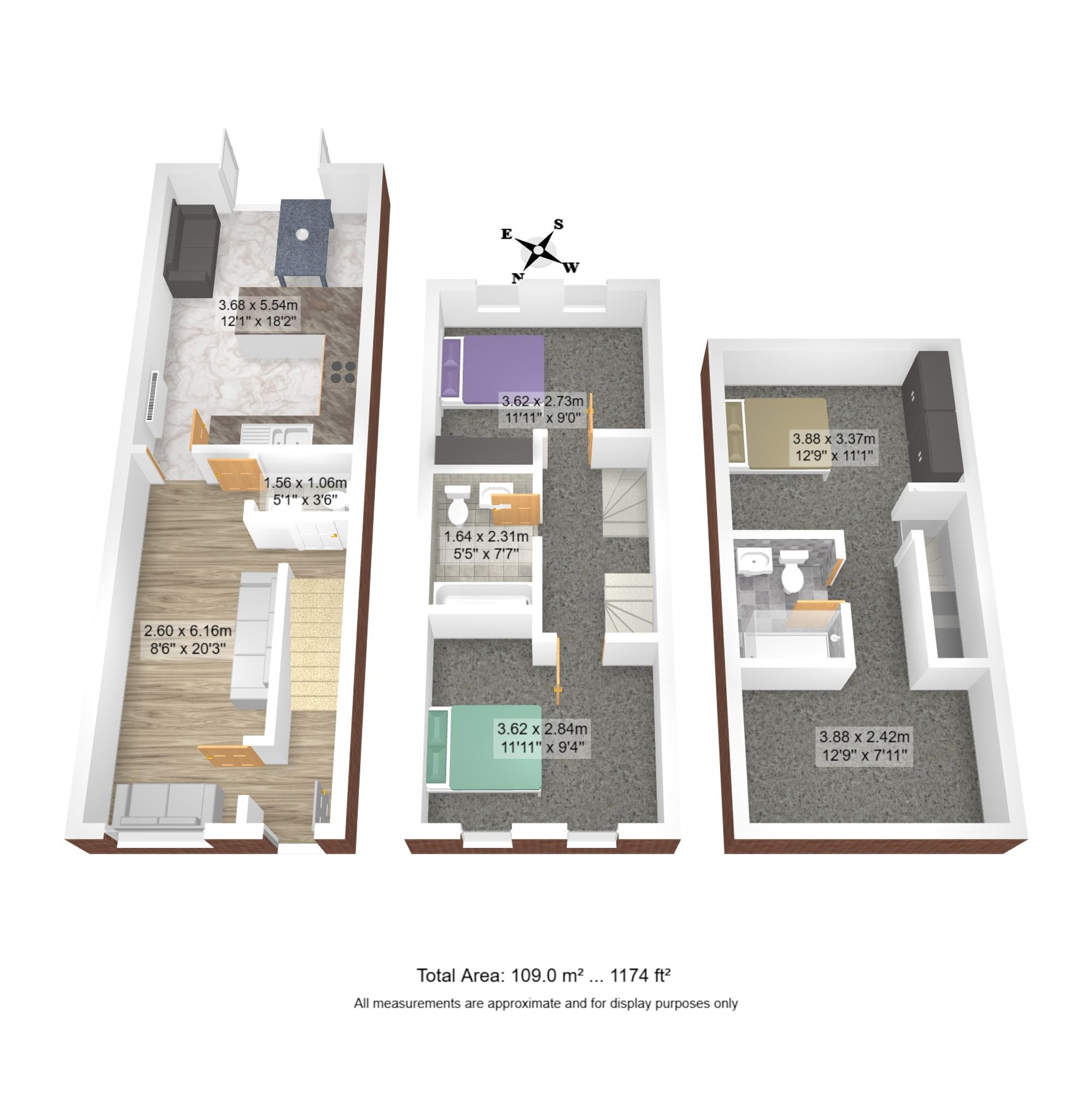 3 bed end of terrace house for sale in Chapel Road, Manchester - Property floorplan