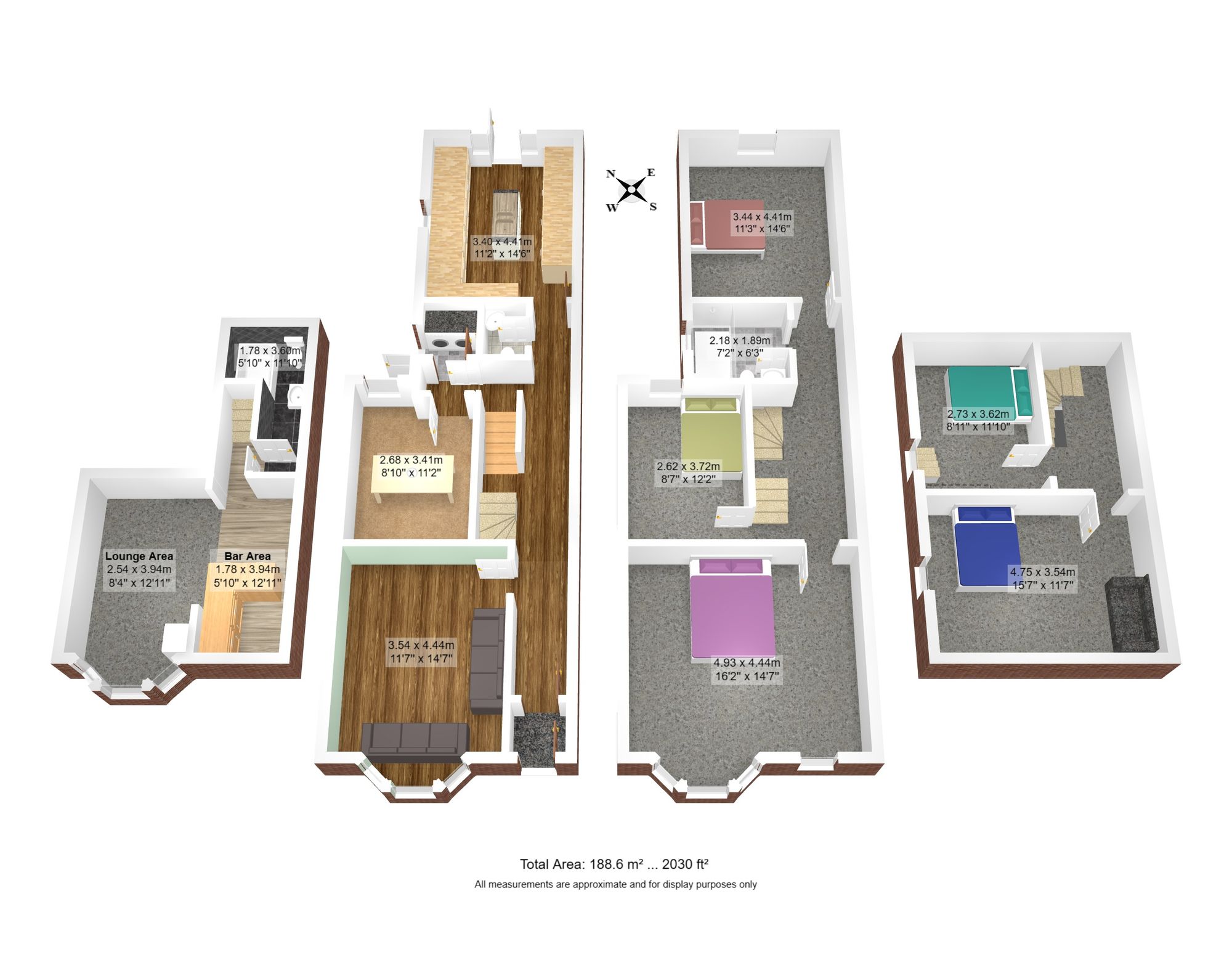 5 bed semi-detached house for sale in Princess Road, Urmston, M41 - Property floorplan
