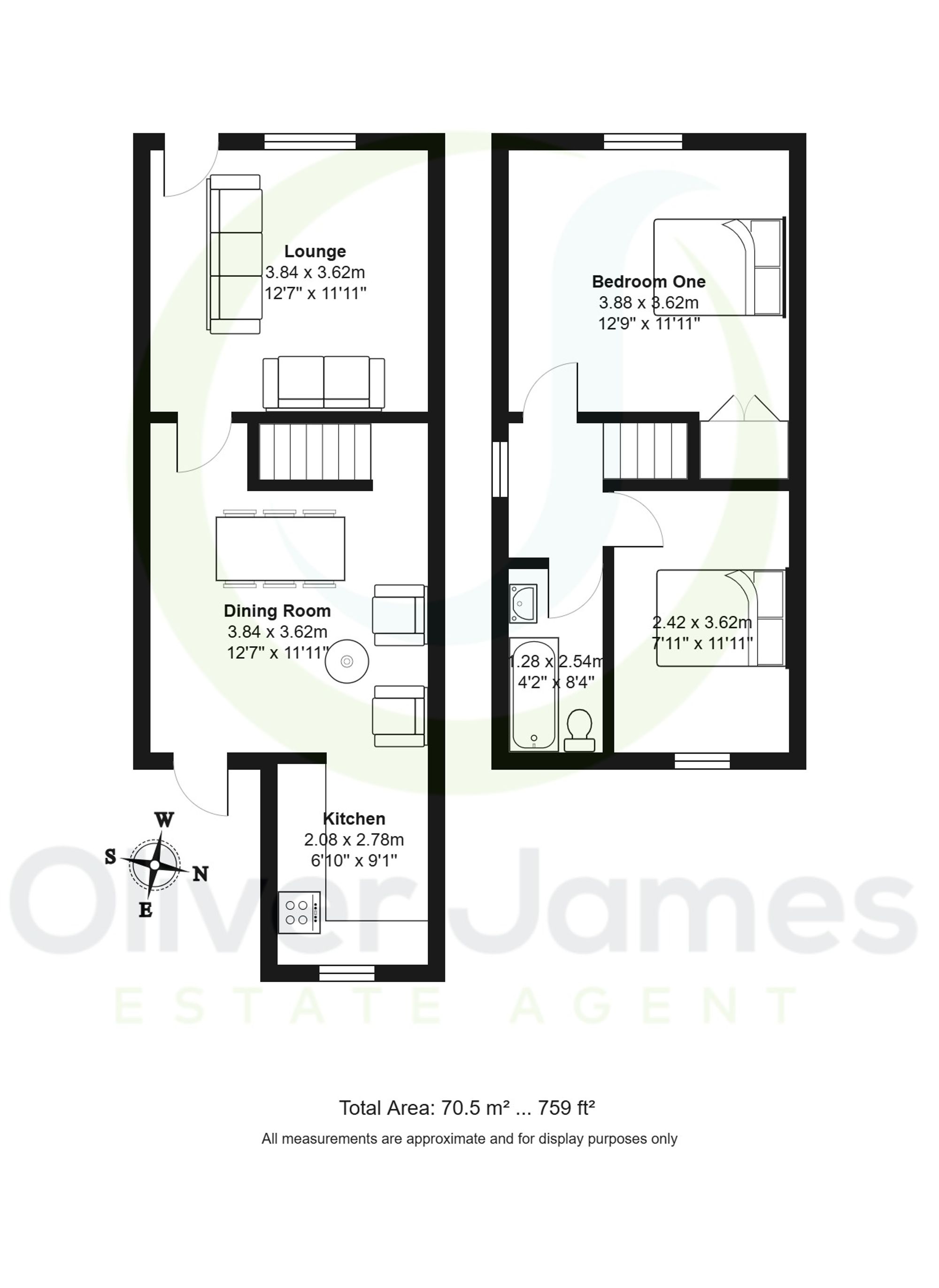 2 bed semi-detached house for sale in Liverpool Road, Manchester - Property floorplan
