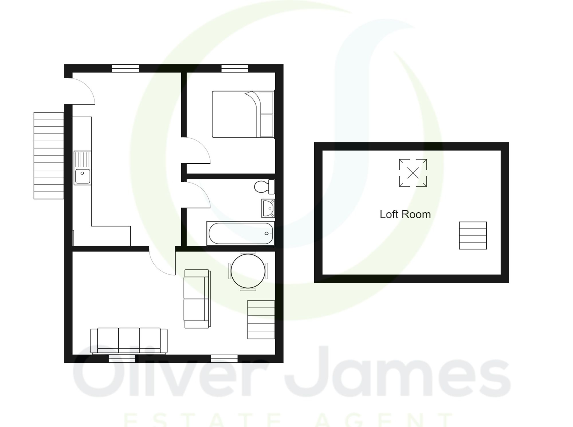 1 bed apartment to rent in Liverpool Road, Manchester - Property floorplan