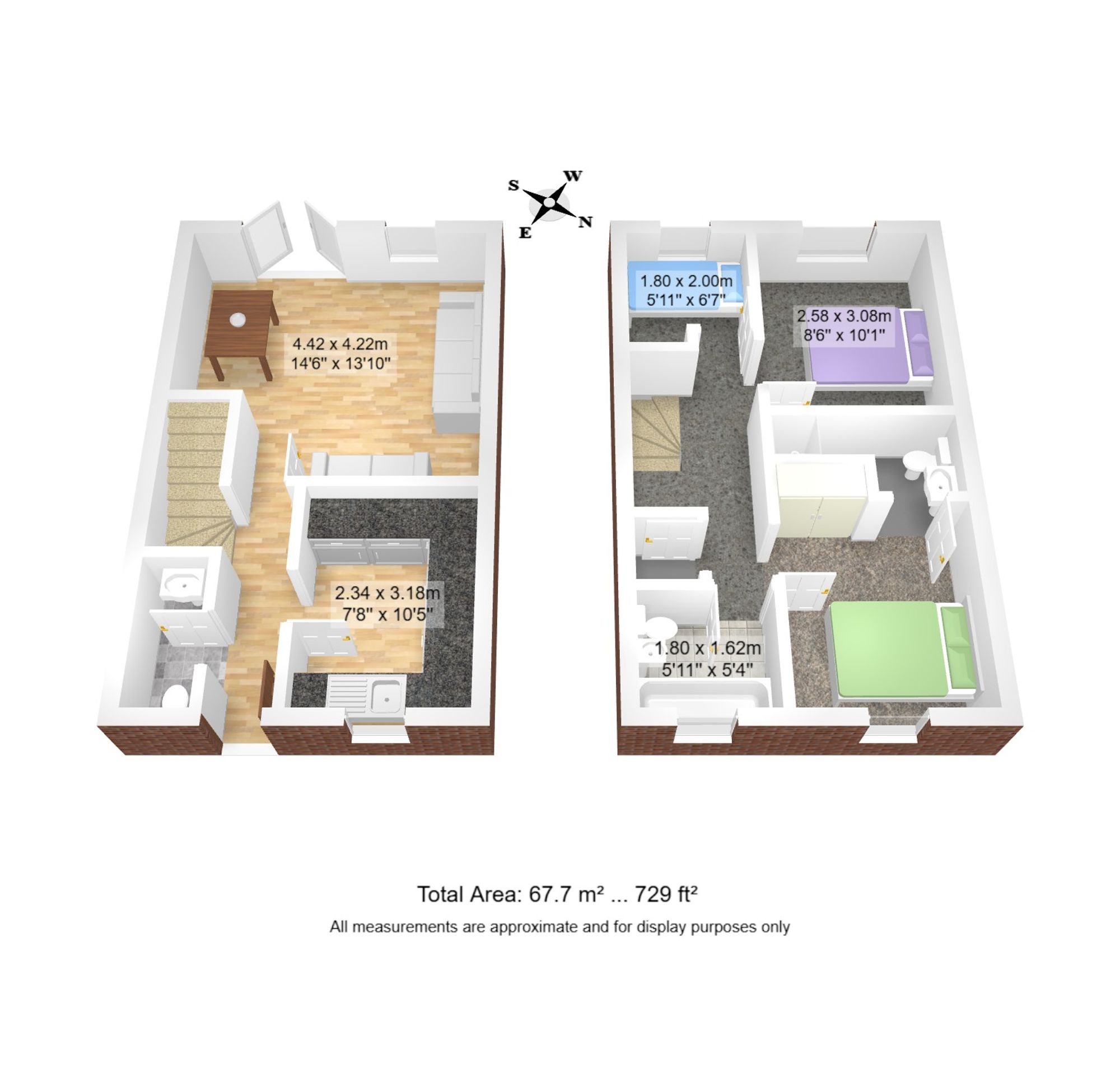 3 bed terraced house for sale in Glenmuir Close, Manchester - Property floorplan
