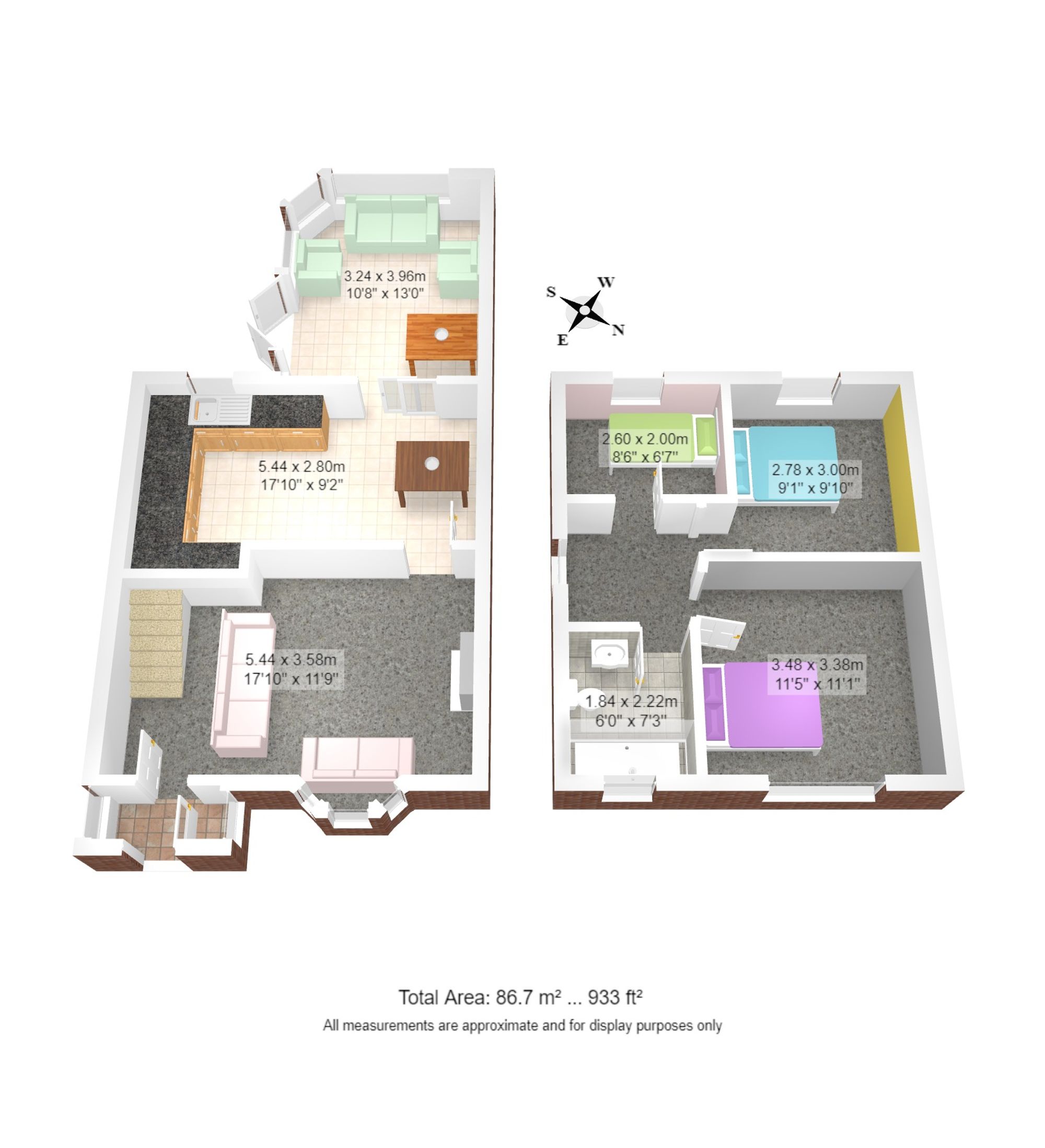 3 bed semi-detached house for sale in Brackley Avenue, Manchester - Property floorplan