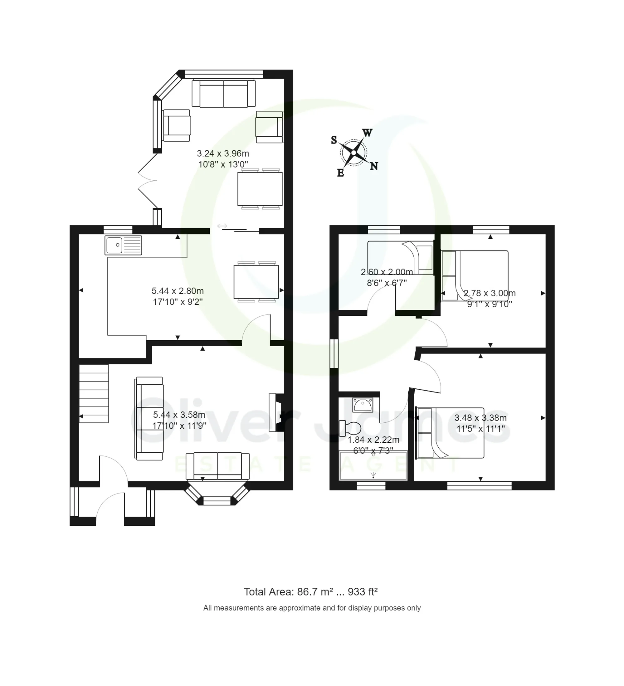 3 bed semi-detached house for sale in Brackley Avenue, Manchester - Property floorplan