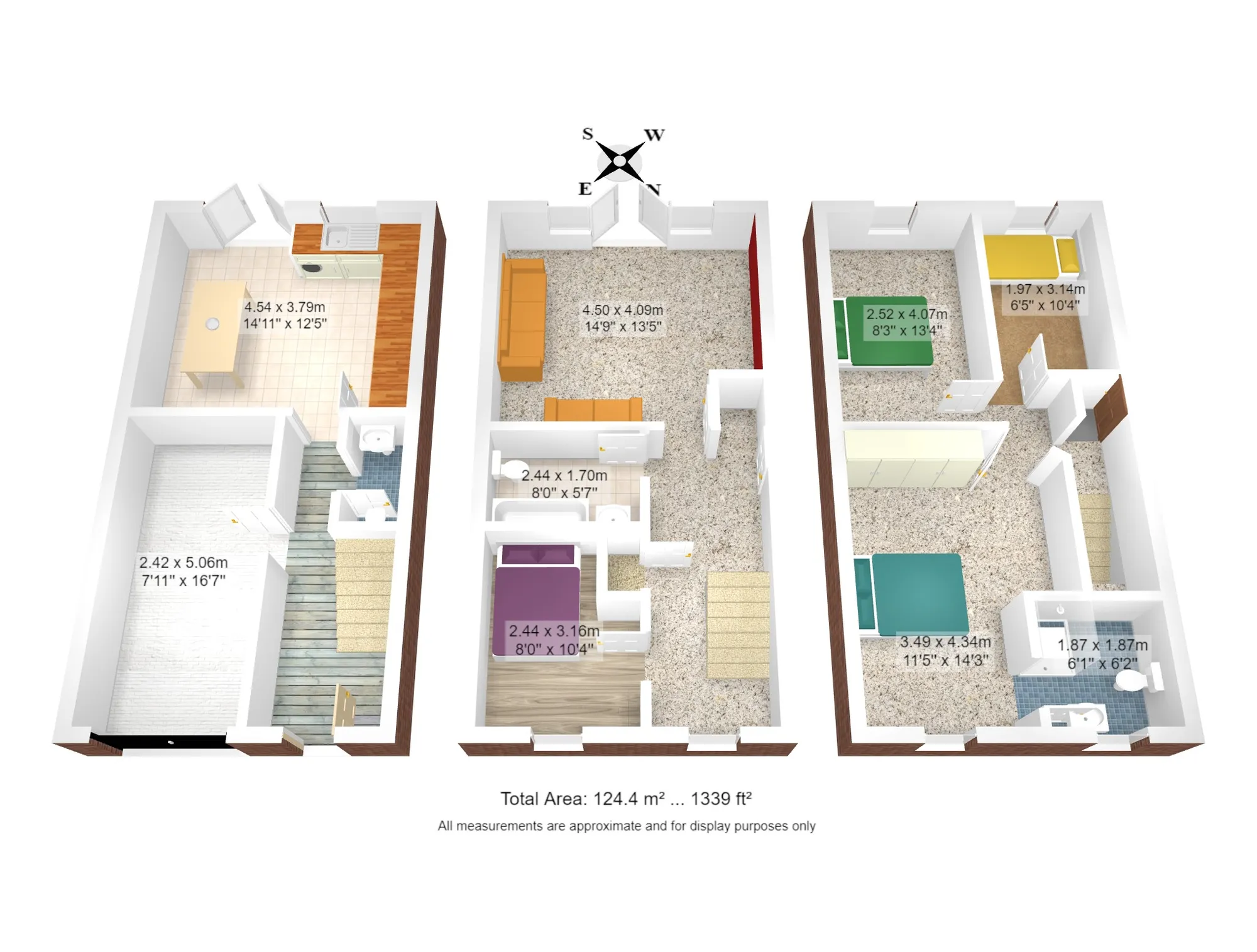 4 bed terraced house for sale in Roseway Avenue, Manchester - Property floorplan