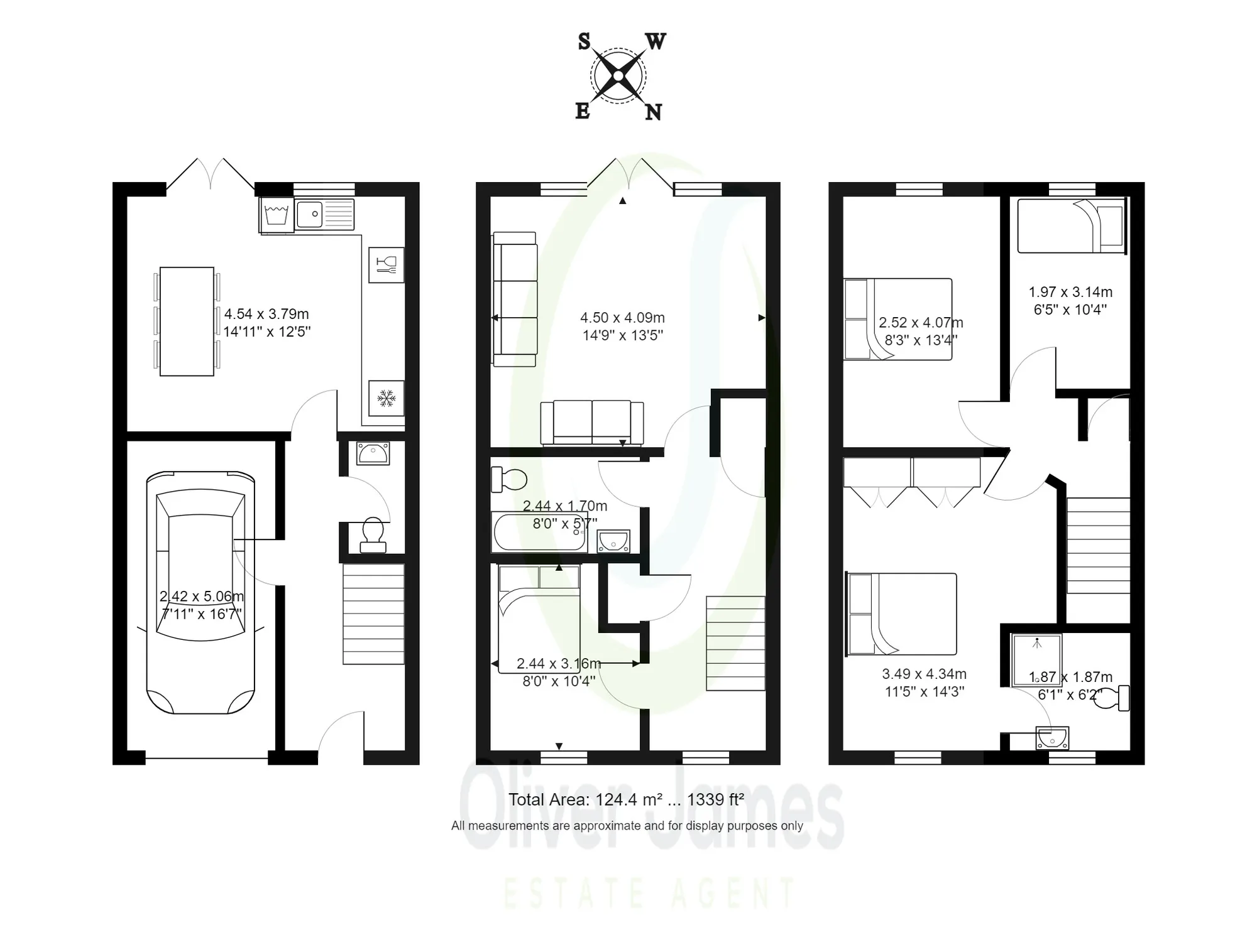 4 bed terraced house for sale in Roseway Avenue, Manchester - Property floorplan