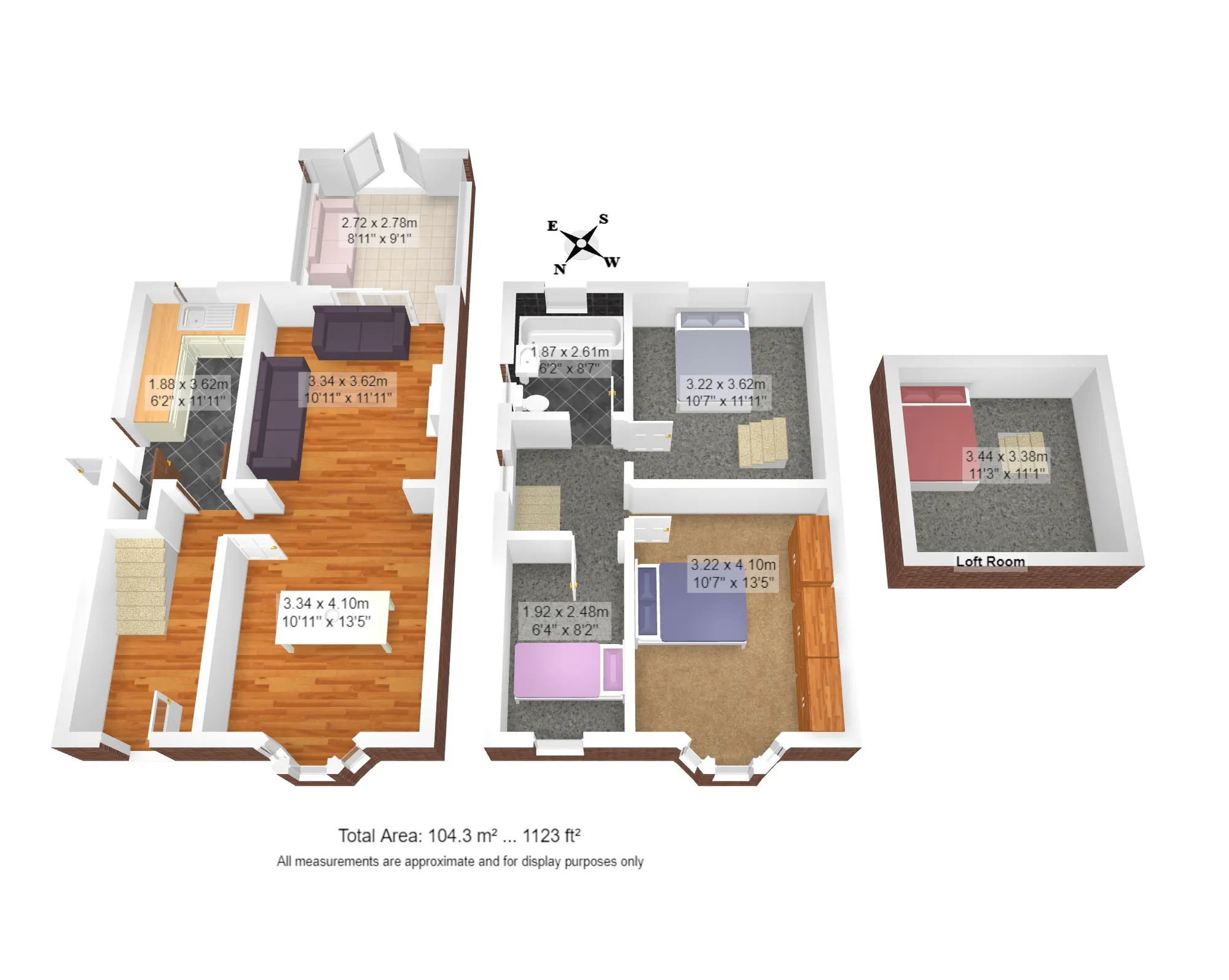 3 bed house for sale in Carlisle Drive, Manchester - Property floorplan