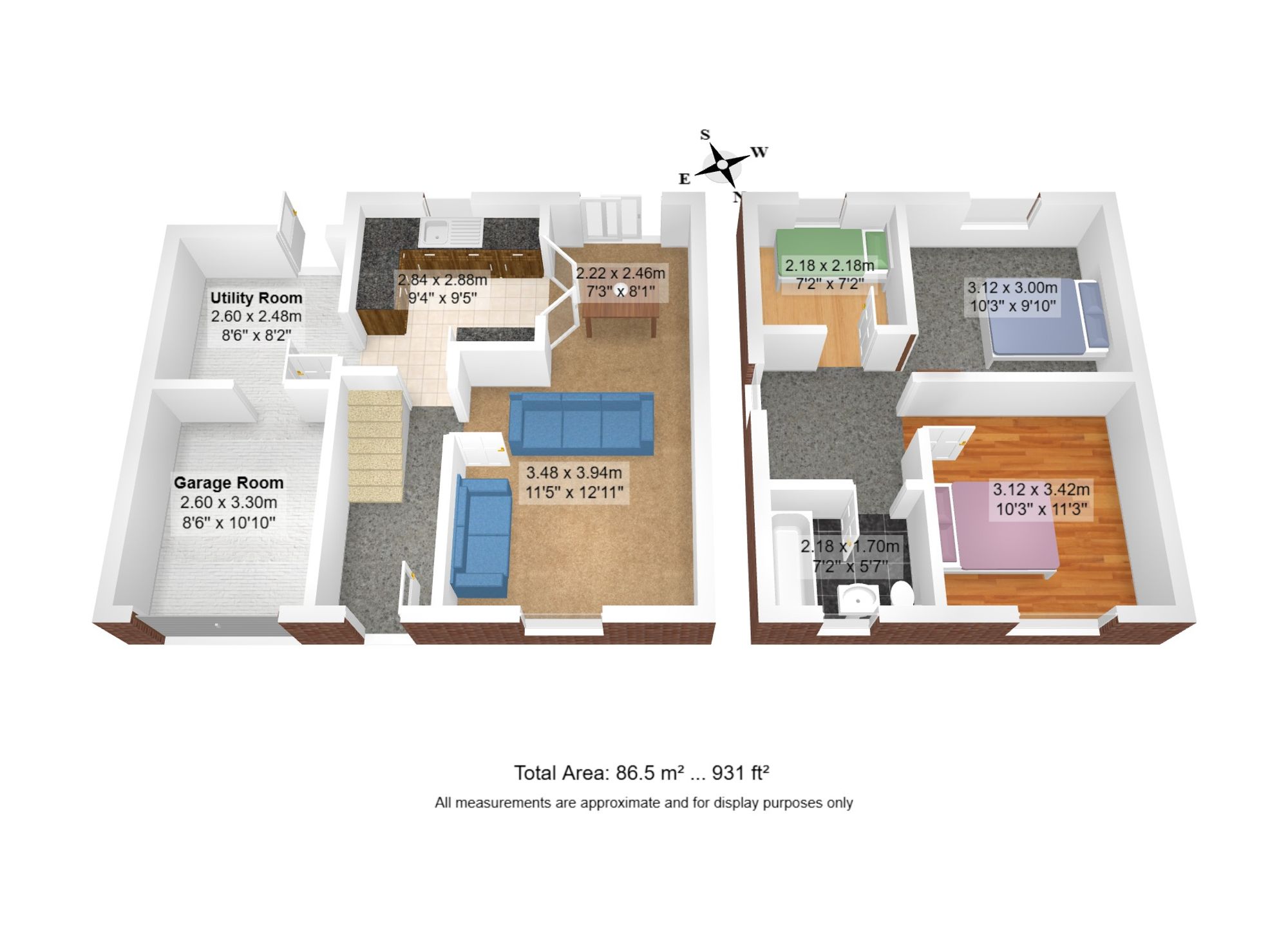 3 bed house for sale in Exeter Drive, Manchester - Property floorplan