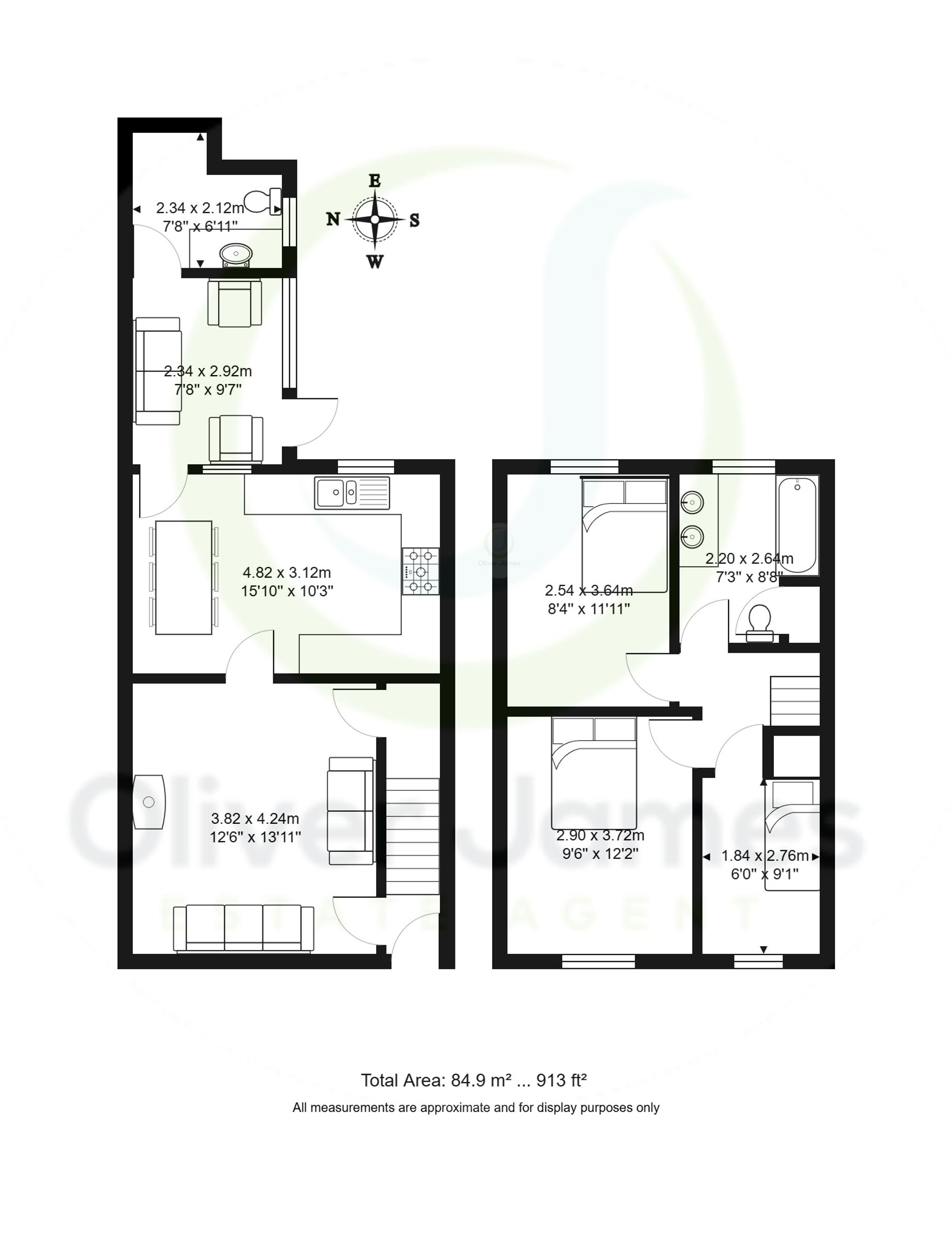 3 bed semi-detached house for sale in Chapel Lane, Warrington - Property floorplan