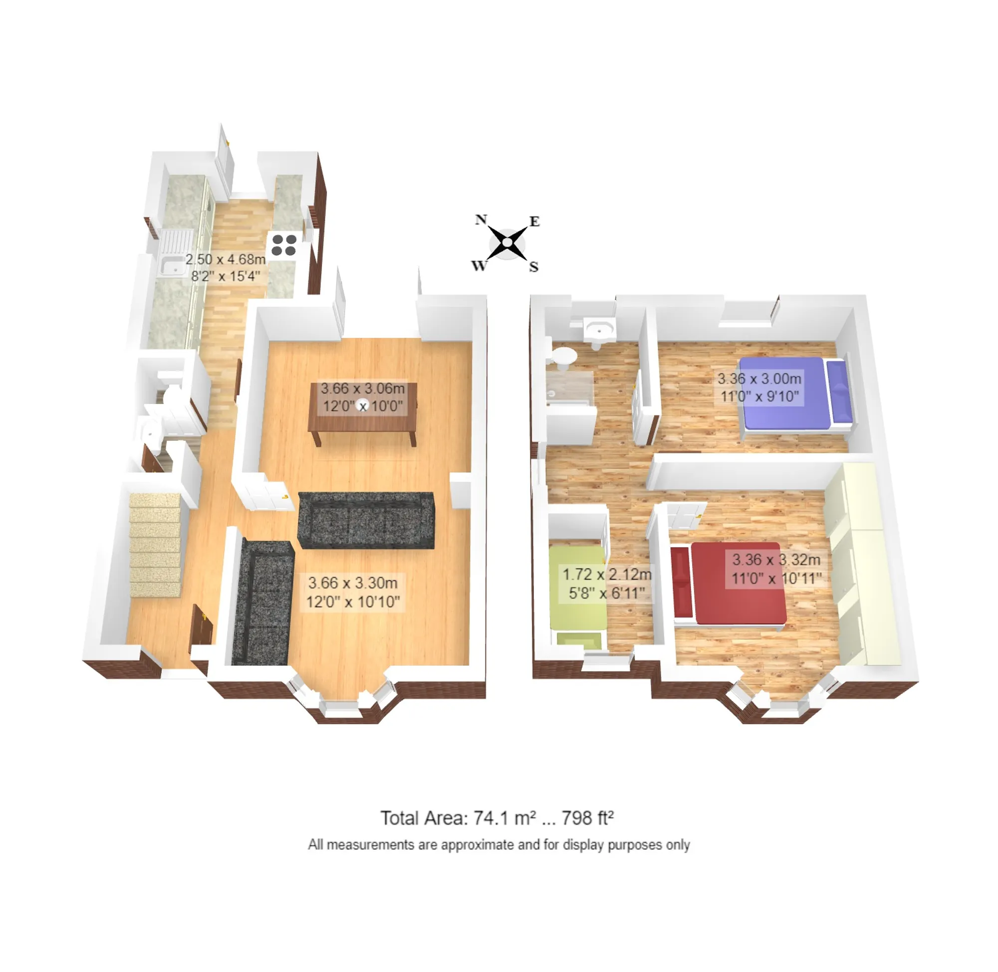 3 bed detached house for sale in Hampton Road, Manchester - Property floorplan