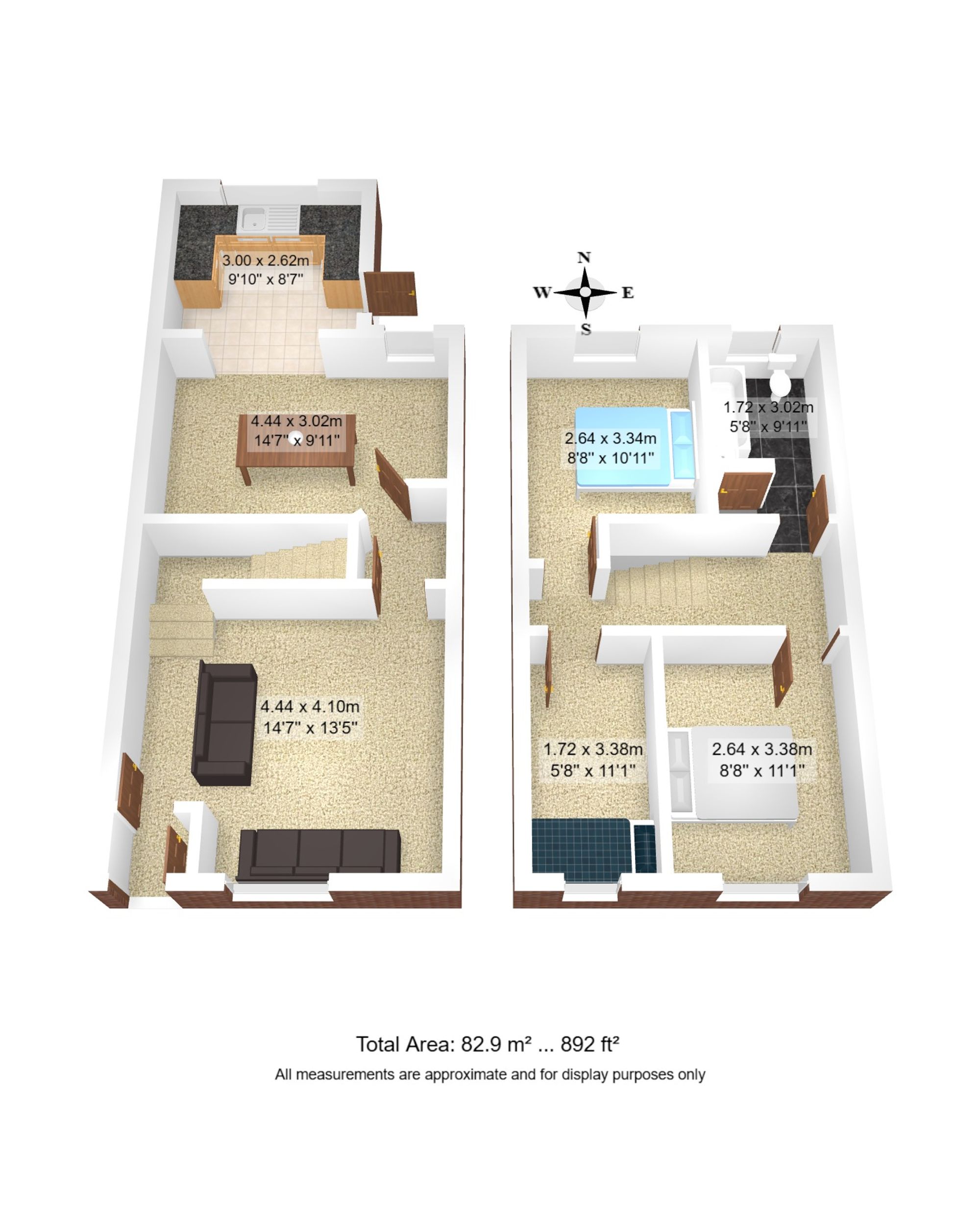 3 bed mid-terraced house for sale in Mosley Common Road, Manchester - Property floorplan