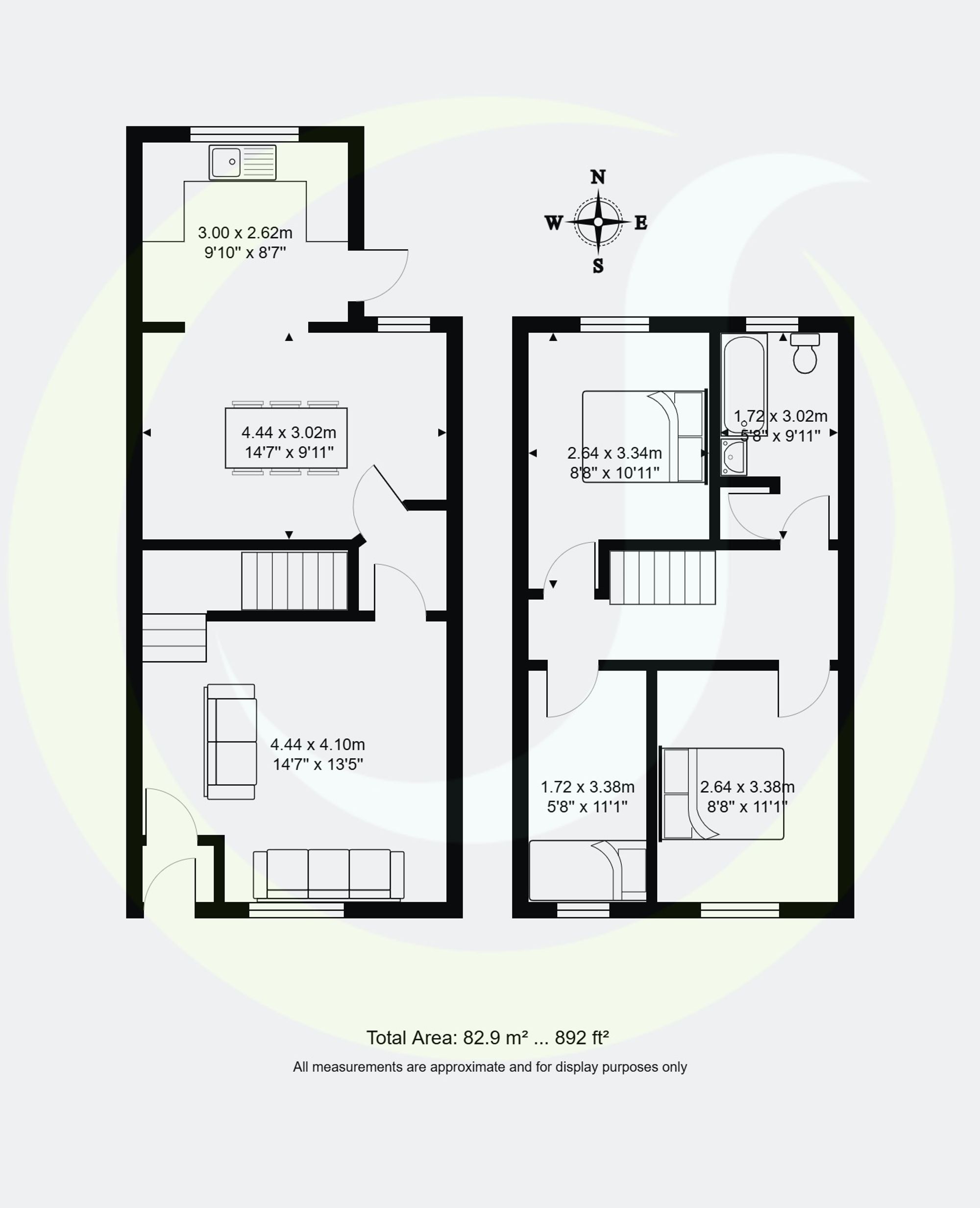 3 bed mid-terraced house for sale in Mosley Common Road, Manchester - Property floorplan