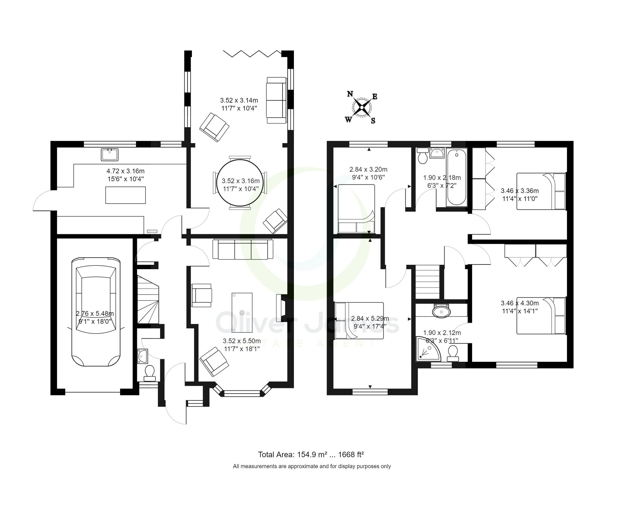 4 bed detached house for sale in Claydon Gardens, Warrington - Property floorplan