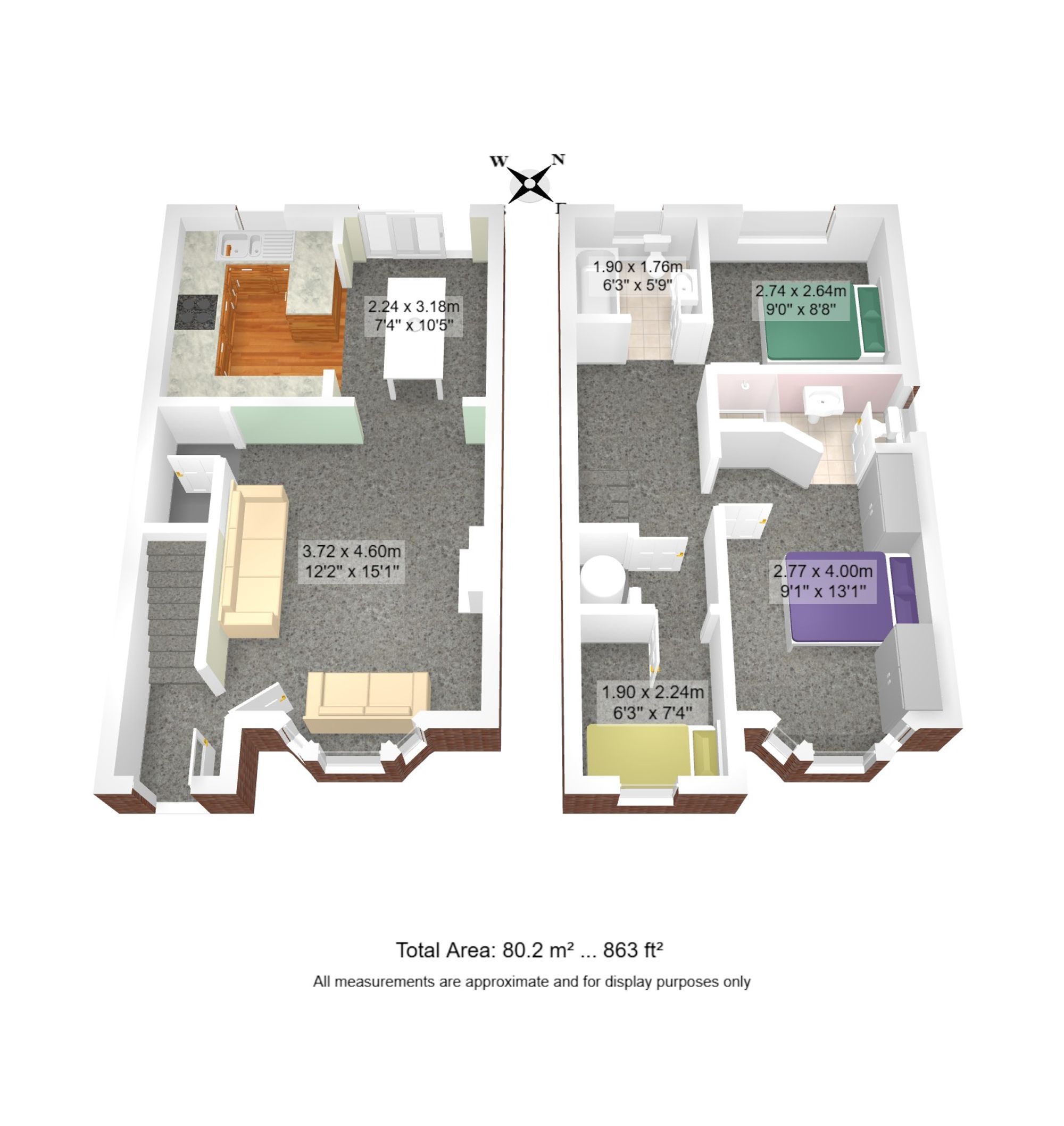 3 bed semi-detached house for sale in Locklands Lane, Manchester - Property floorplan