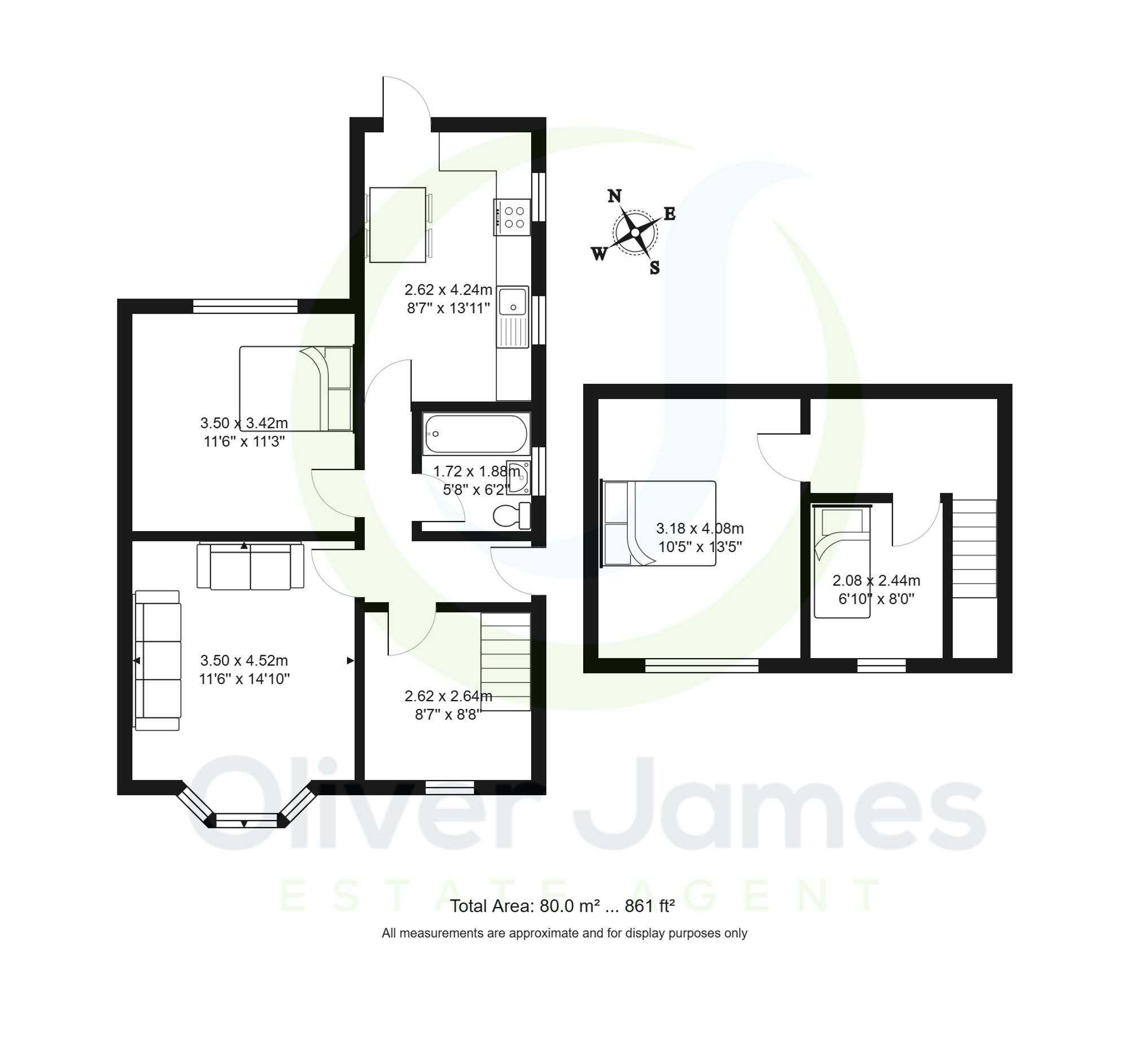3 bed semi-detached bungalow for sale in Newlands Avenue, Irlam, M44 - Property floorplan