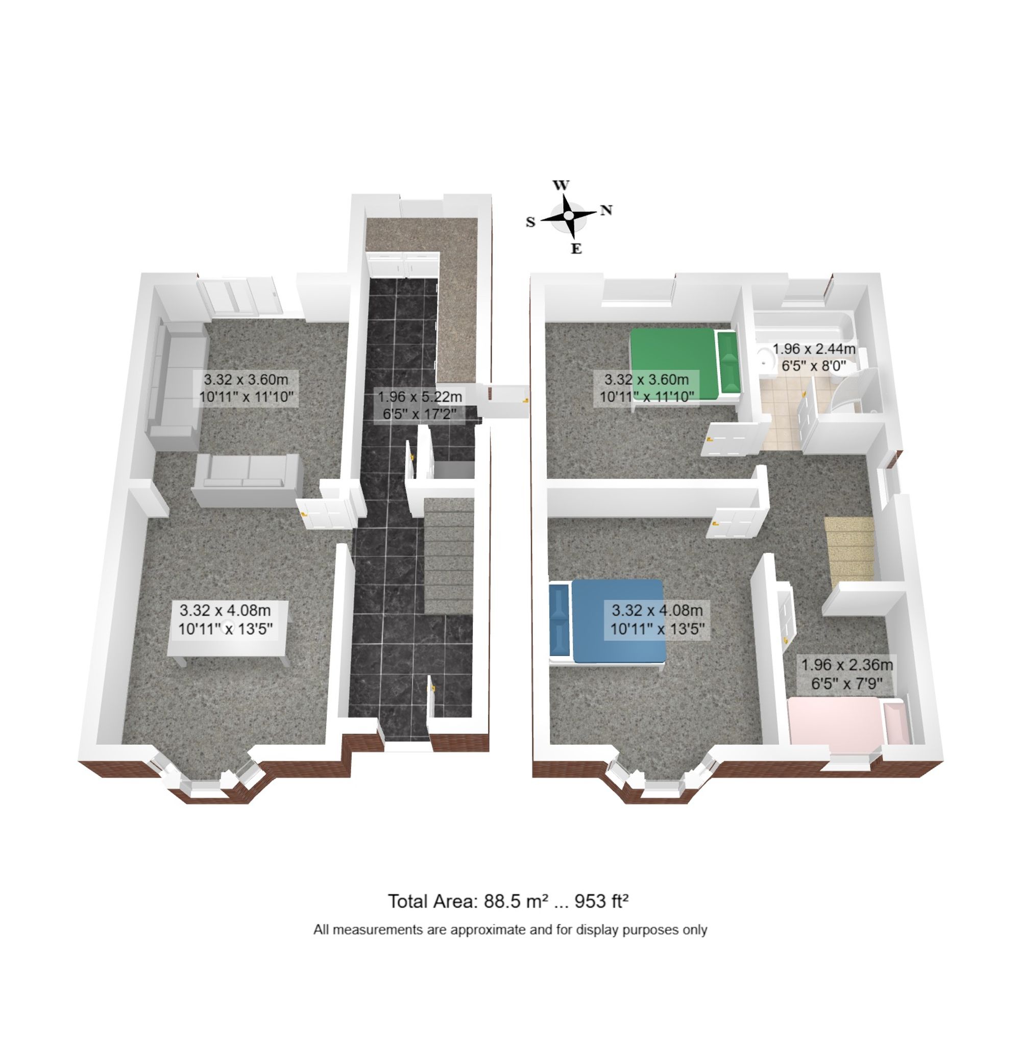 3 bed semi-detached house for sale in Radford Drive, Irlam, M44 - Property floorplan
