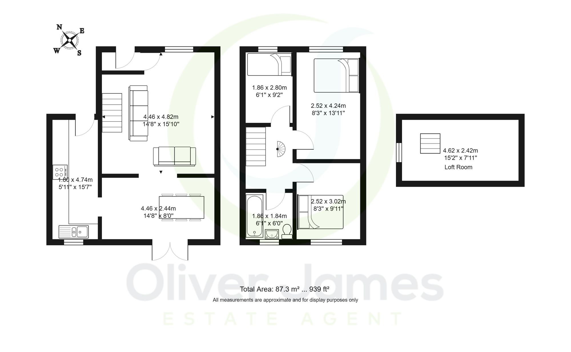 3 bed semi-detached house for sale in Halstead Drive, Manchester - Property floorplan