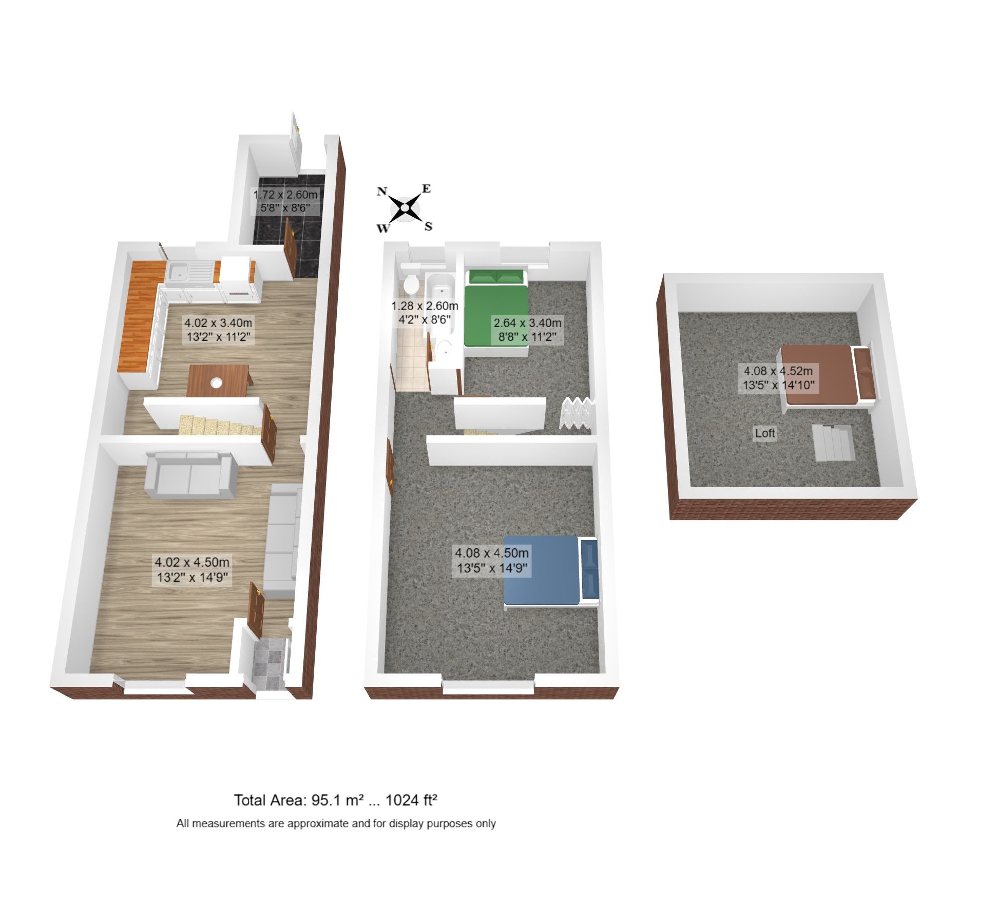 2 bed mid-terraced house for sale in Samuel Street, Manchester - Property floorplan