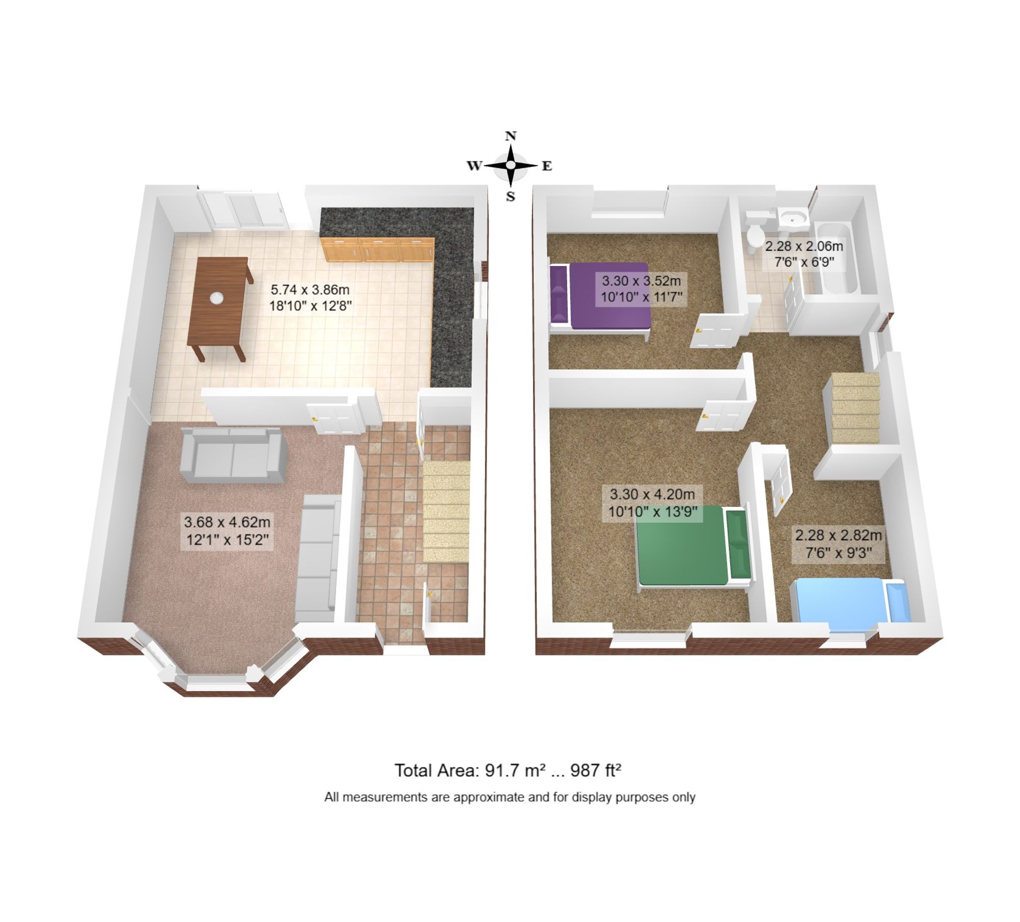 3 bed semi-detached house for sale in Devon Road, Manchester - Property floorplan