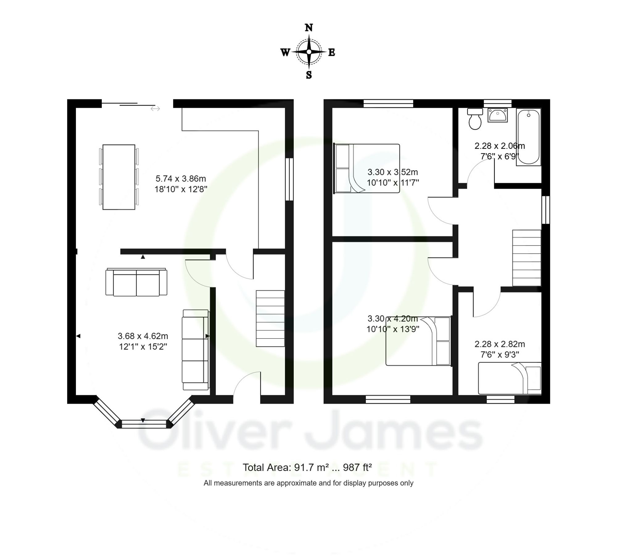 3 bed semi-detached house for sale in Devon Road, Manchester - Property floorplan