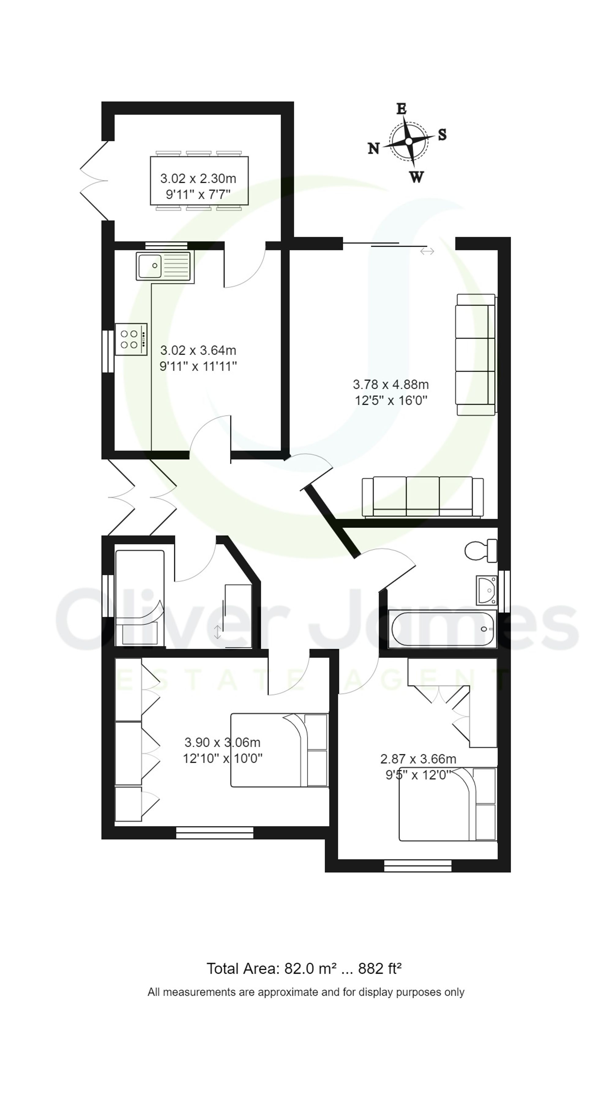 3 bed detached bungalow for sale in Calder Avenue, Manchester - Property floorplan