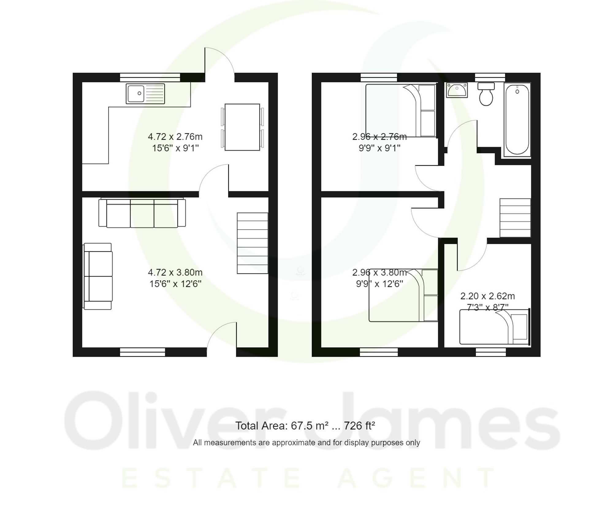 3 bed terraced house to rent in Eldon Road, Irlam, M44 - Property floorplan