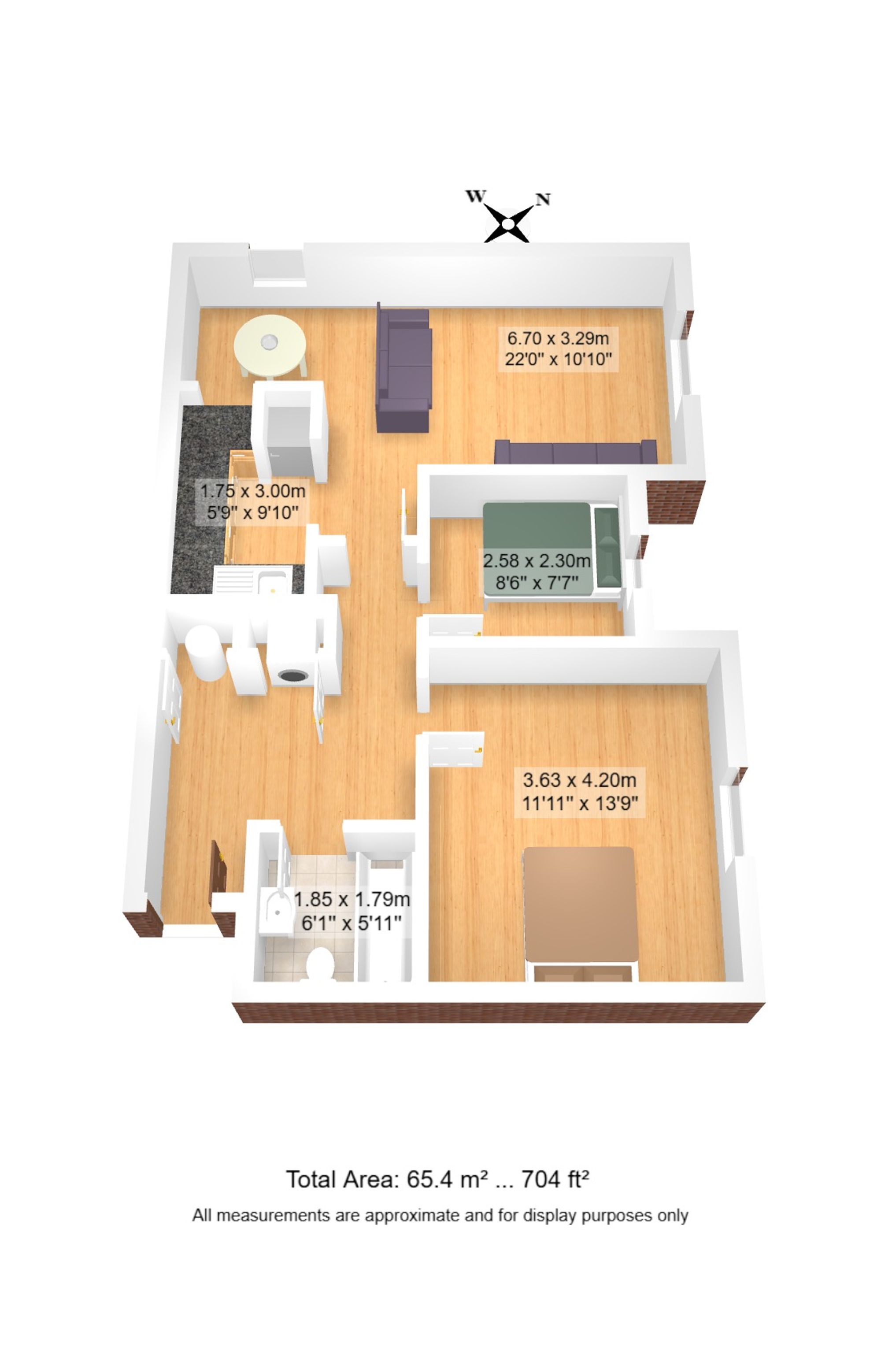 2 bed apartment for sale in Townsgate Way, Manchester - Property floorplan