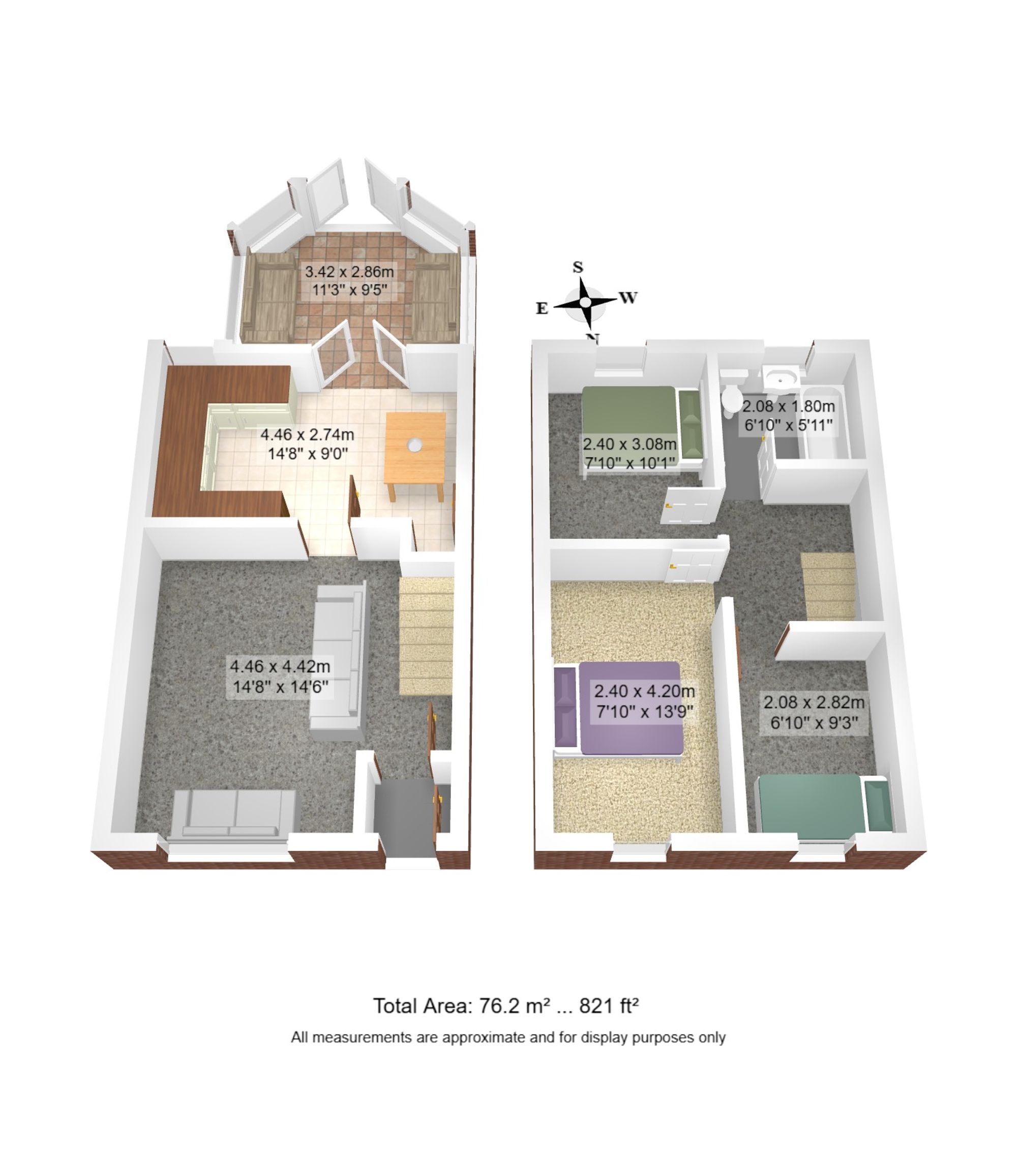 3 bed mid-terraced house for sale in Marston Drive, Manchester - Property floorplan