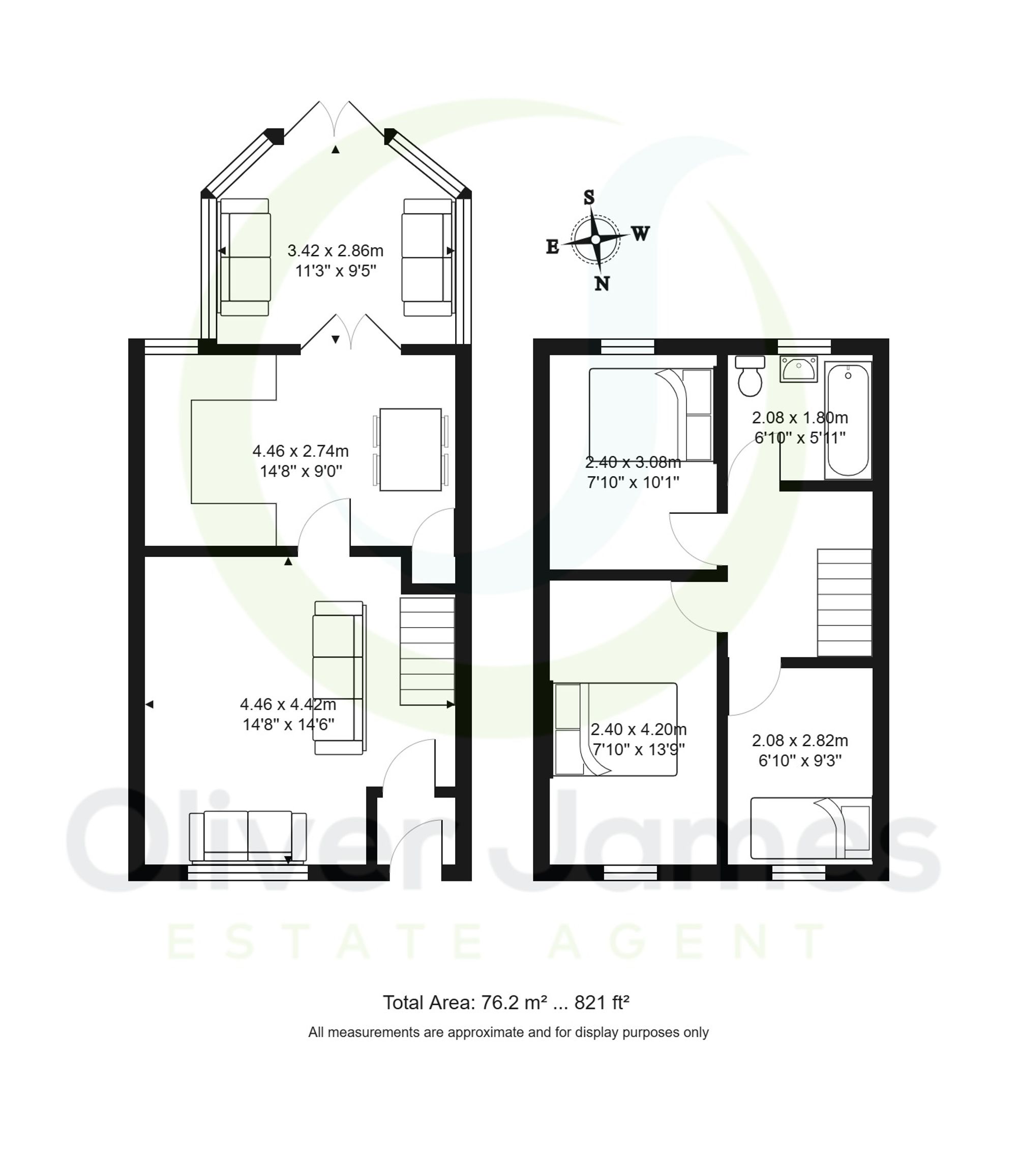 3 bed mid-terraced house for sale in Marston Drive, Manchester - Property floorplan