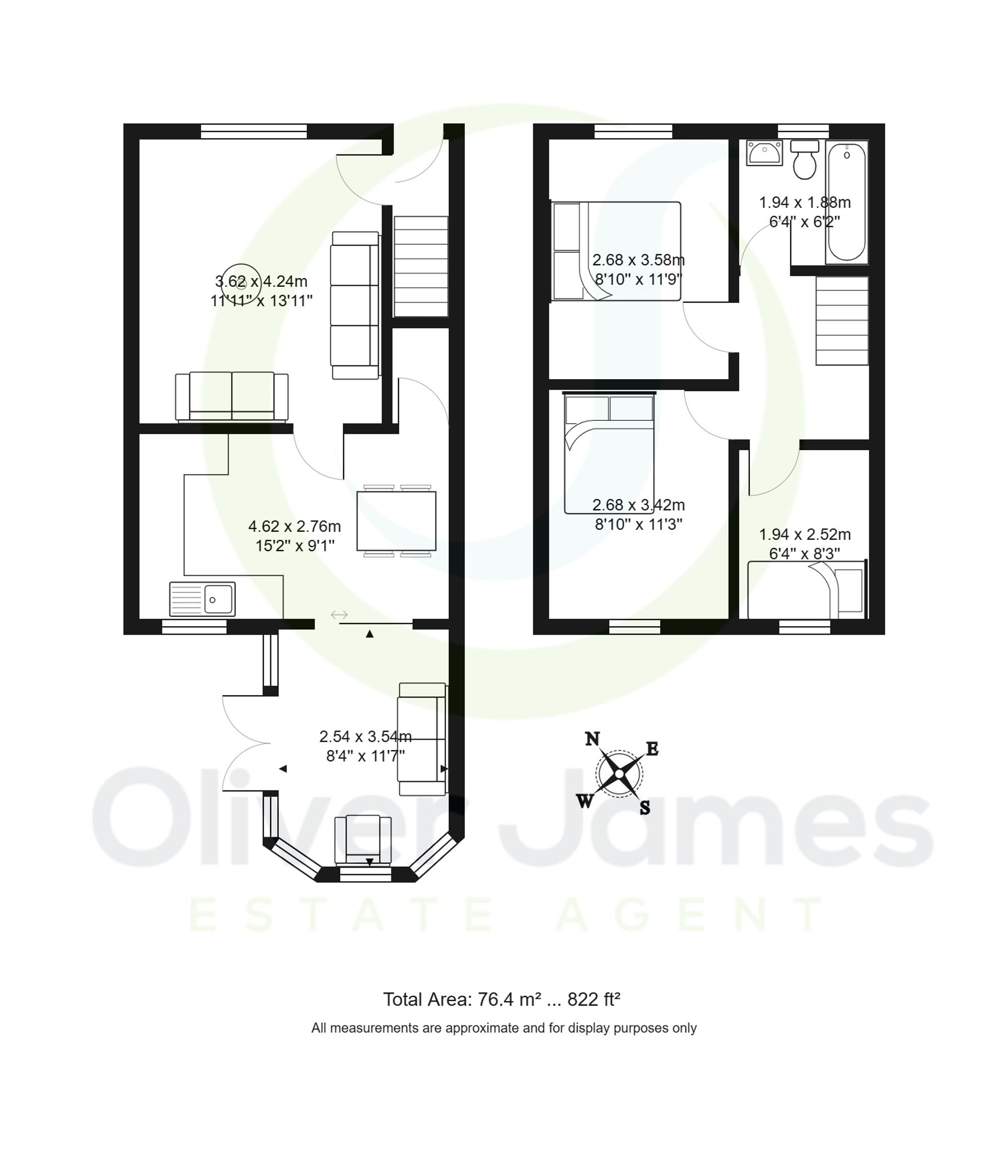 3 bed semi-detached house for sale in Oleo Terrace, Irlam, M44 - Property floorplan