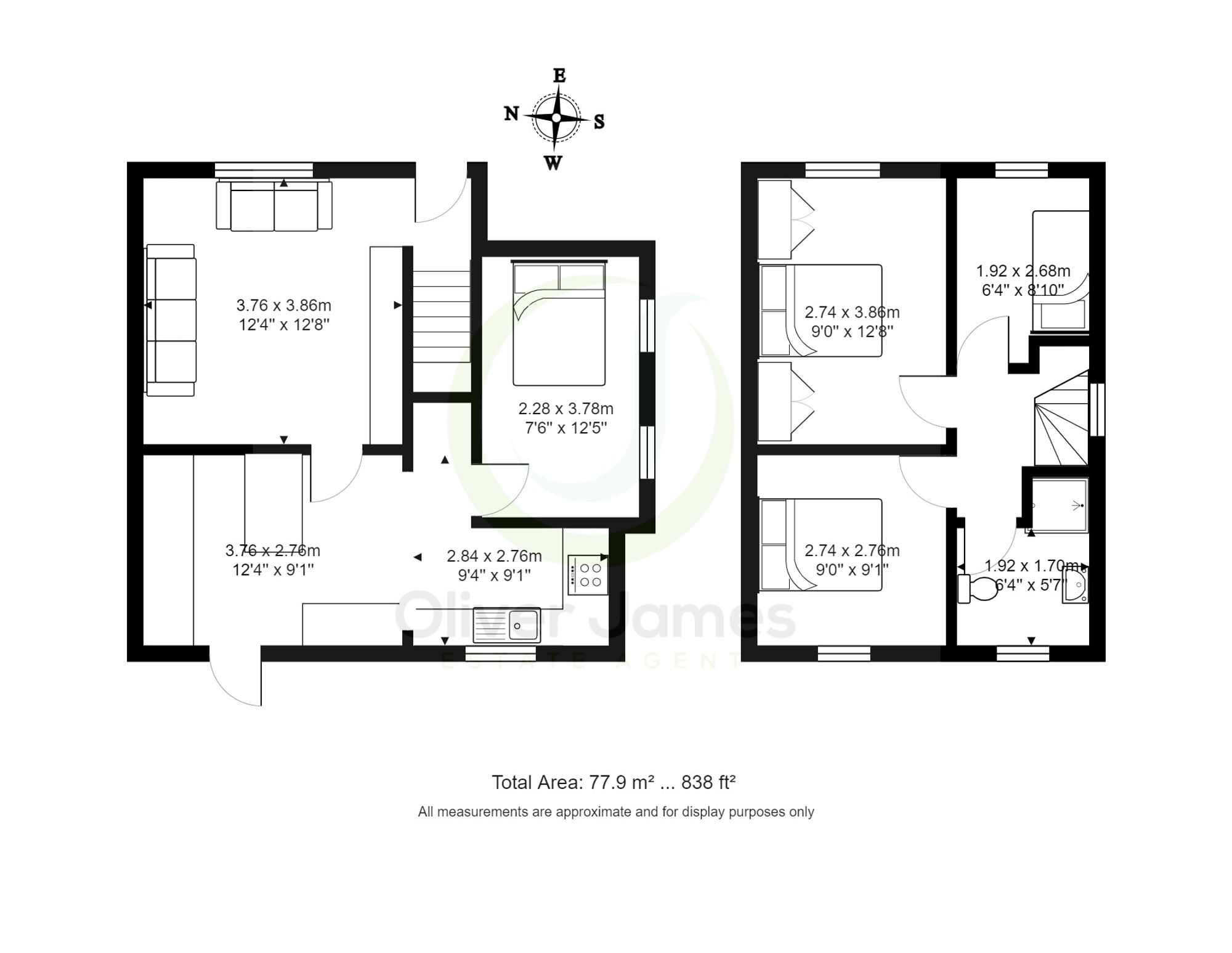 3 bed semi-detached house for sale in Eldon Road, Manchester - Property floorplan