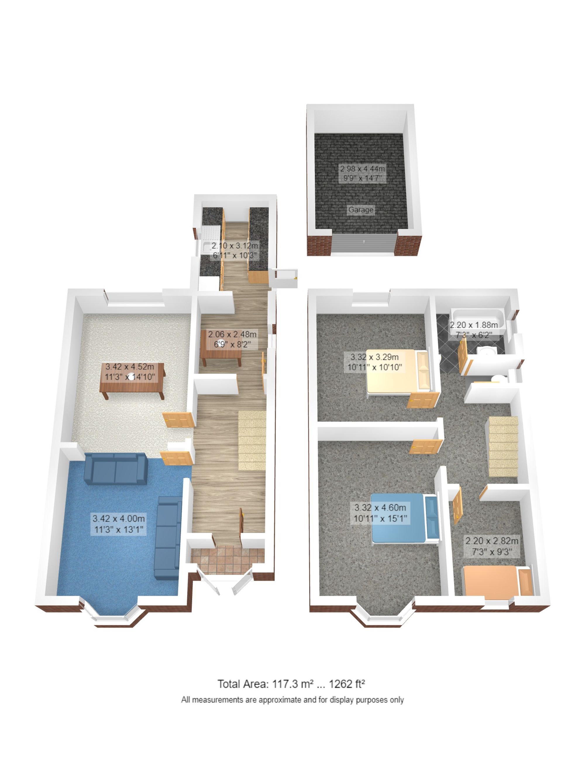 3 bed semi-detached house for sale in Newearth Road, Manchester - Property floorplan