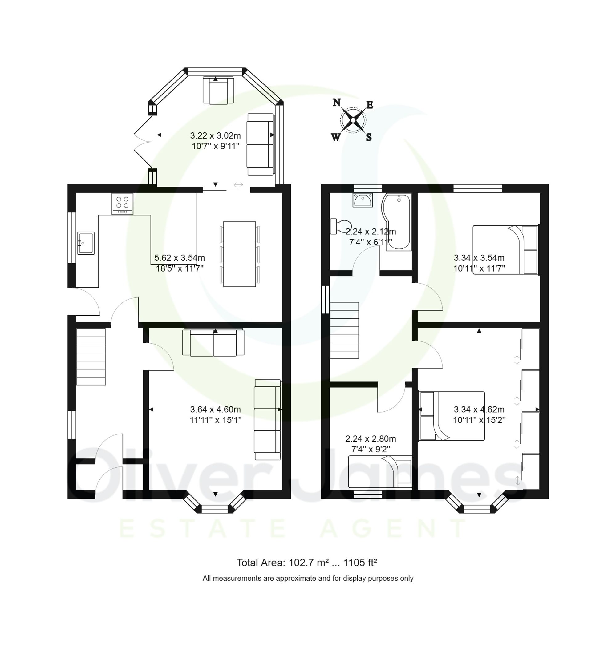 3 bed semi-detached house for sale in Devon Road, Manchester - Property floorplan