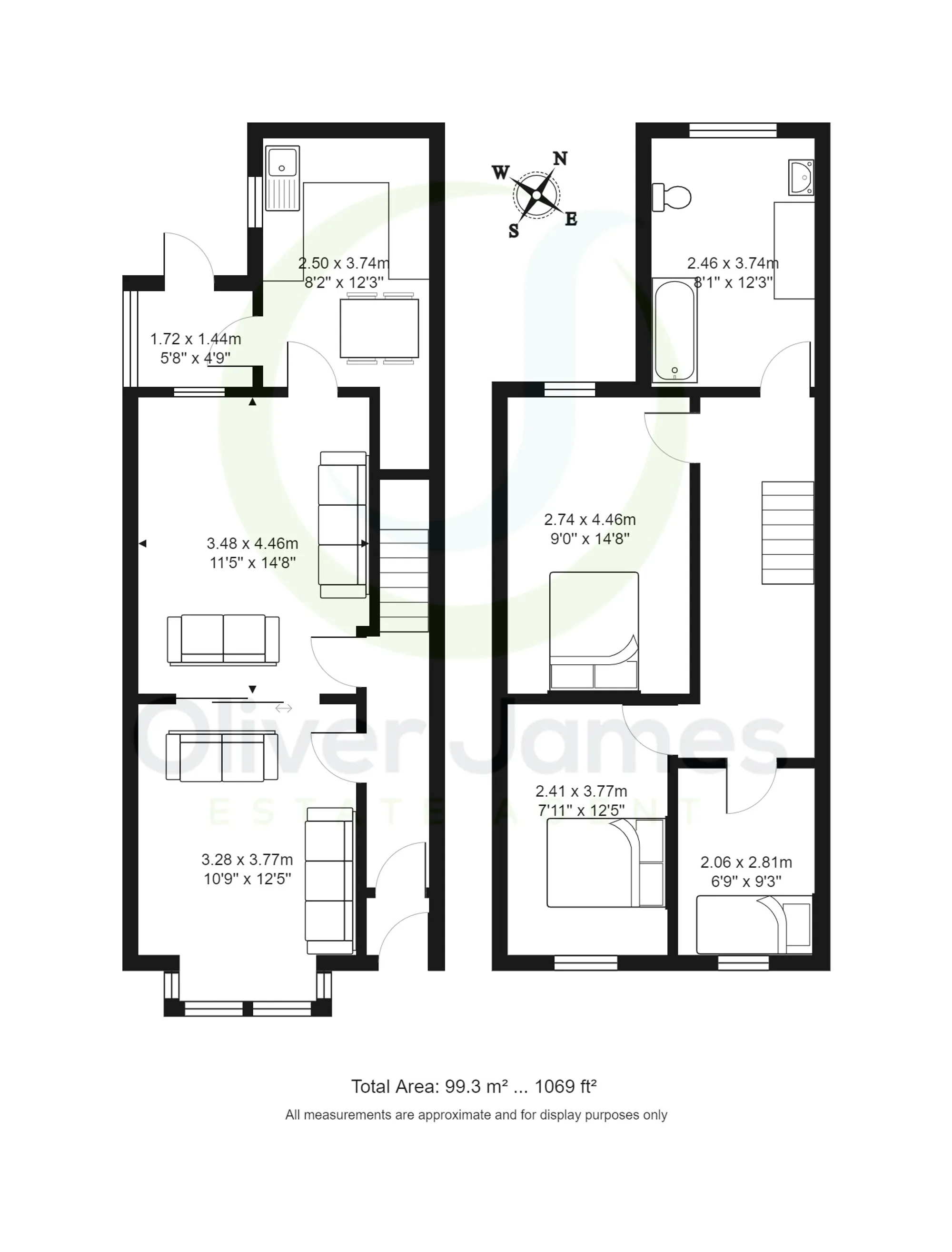 3 bed house for sale in Bolton Road, Wigan - Property floorplan