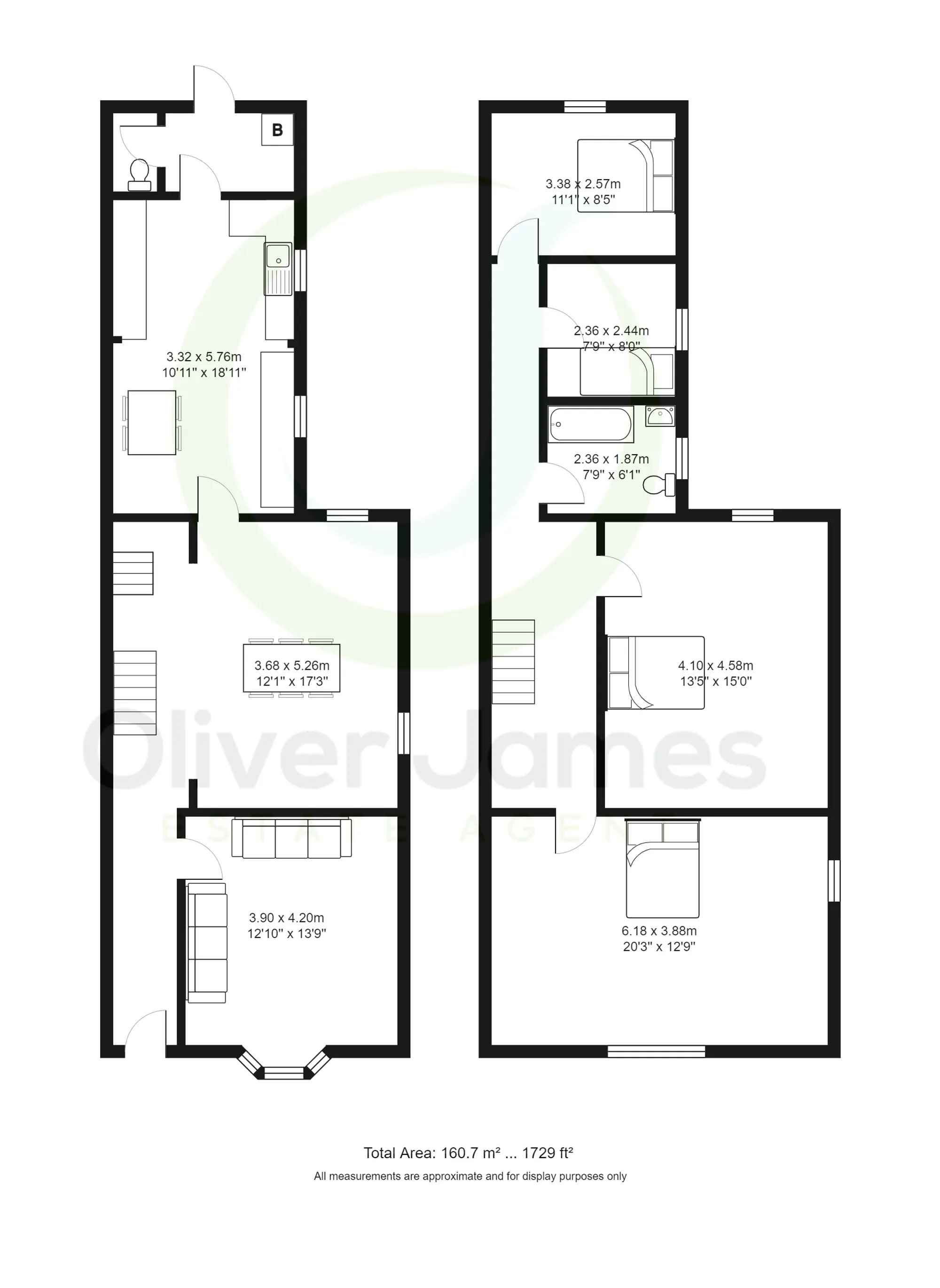4 bed end of terrace house for sale in Folly Lane, Manchester - Property floorplan