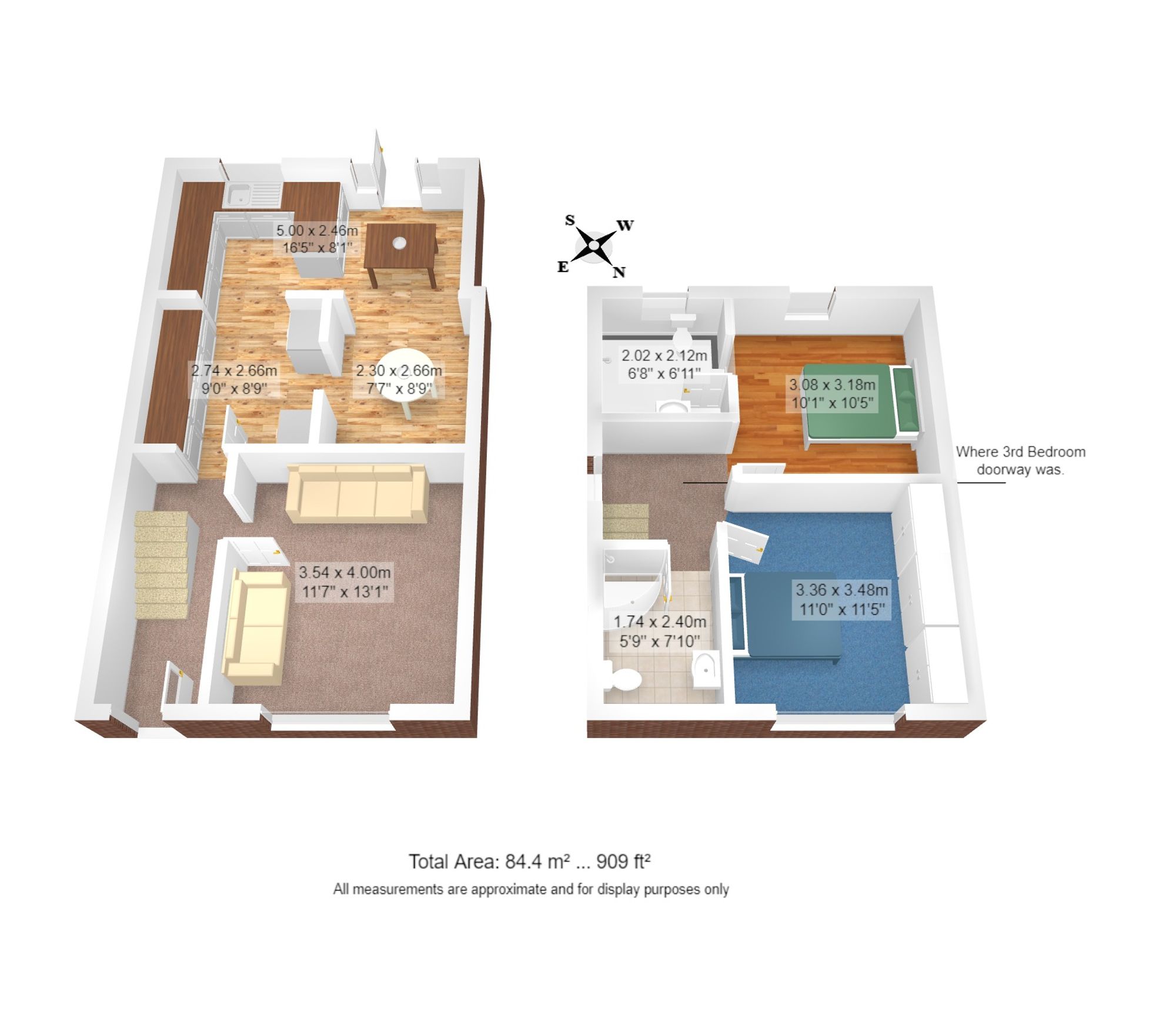 3 bed semi-detached house for sale in Falmouth Road, Manchester - Property floorplan