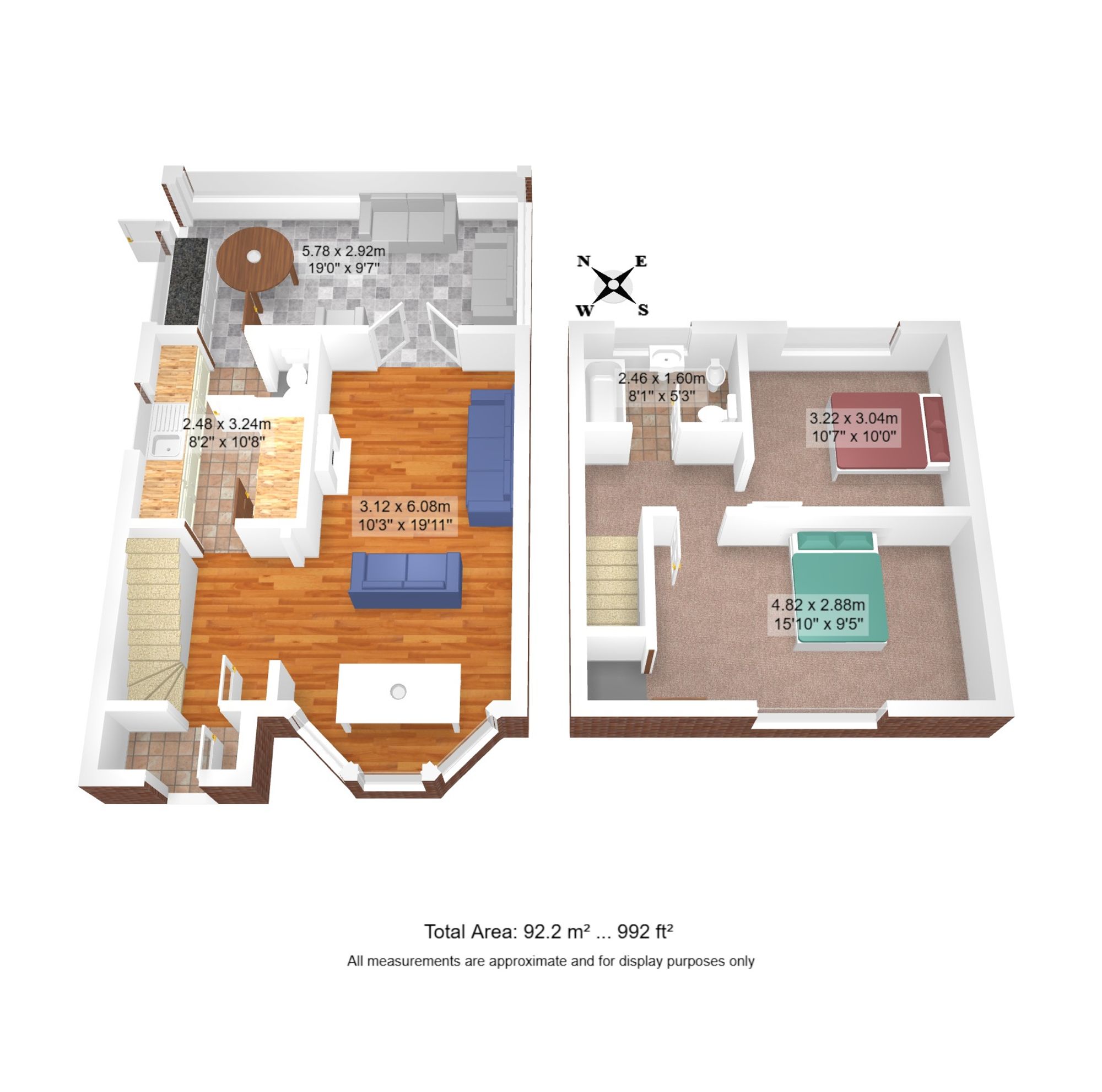 2 bed end of terrace house for sale in Mount Pleasant, Chorley - Property floorplan