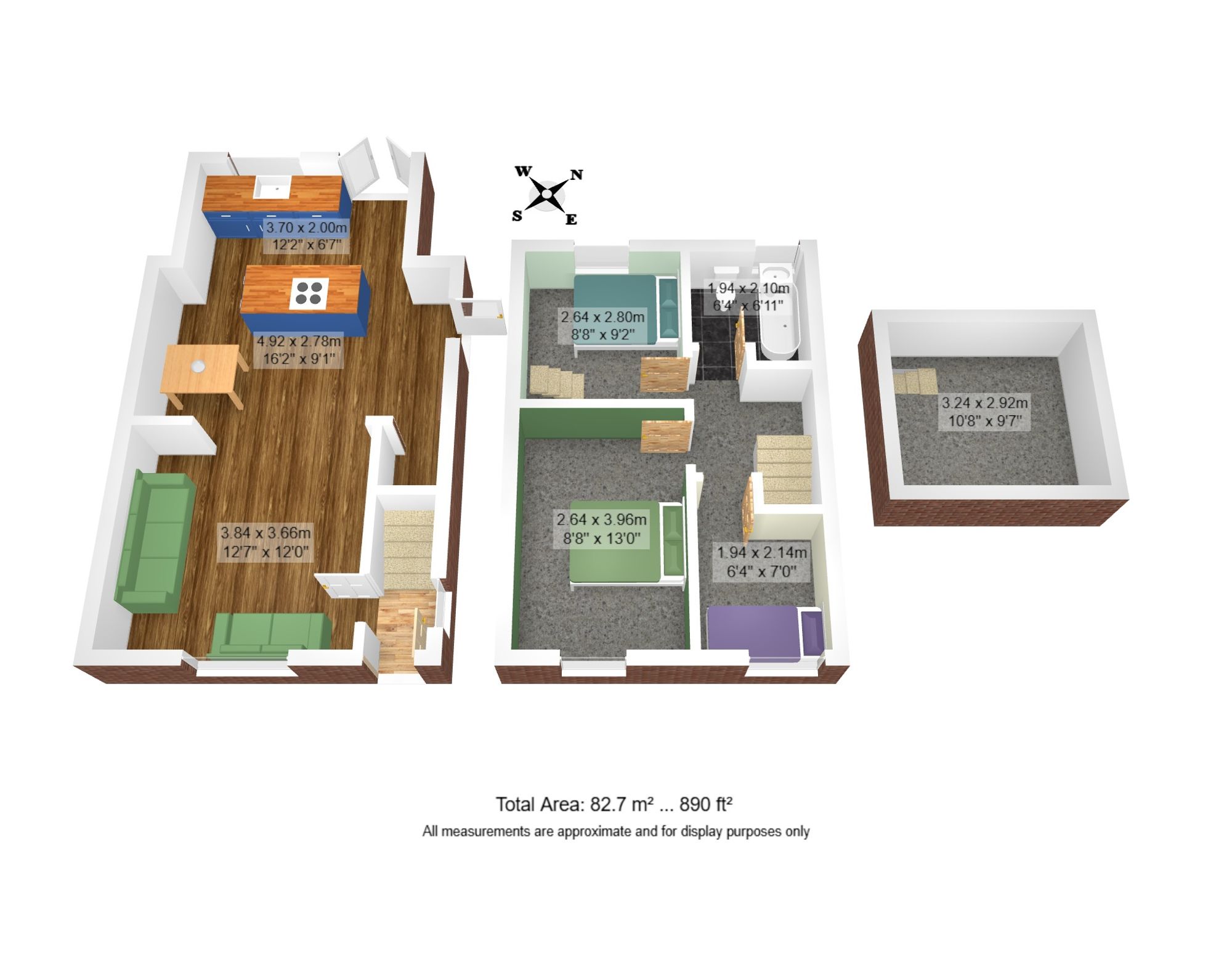 3 bed semi-detached house for sale in Eldon Road, Manchester - Property floorplan