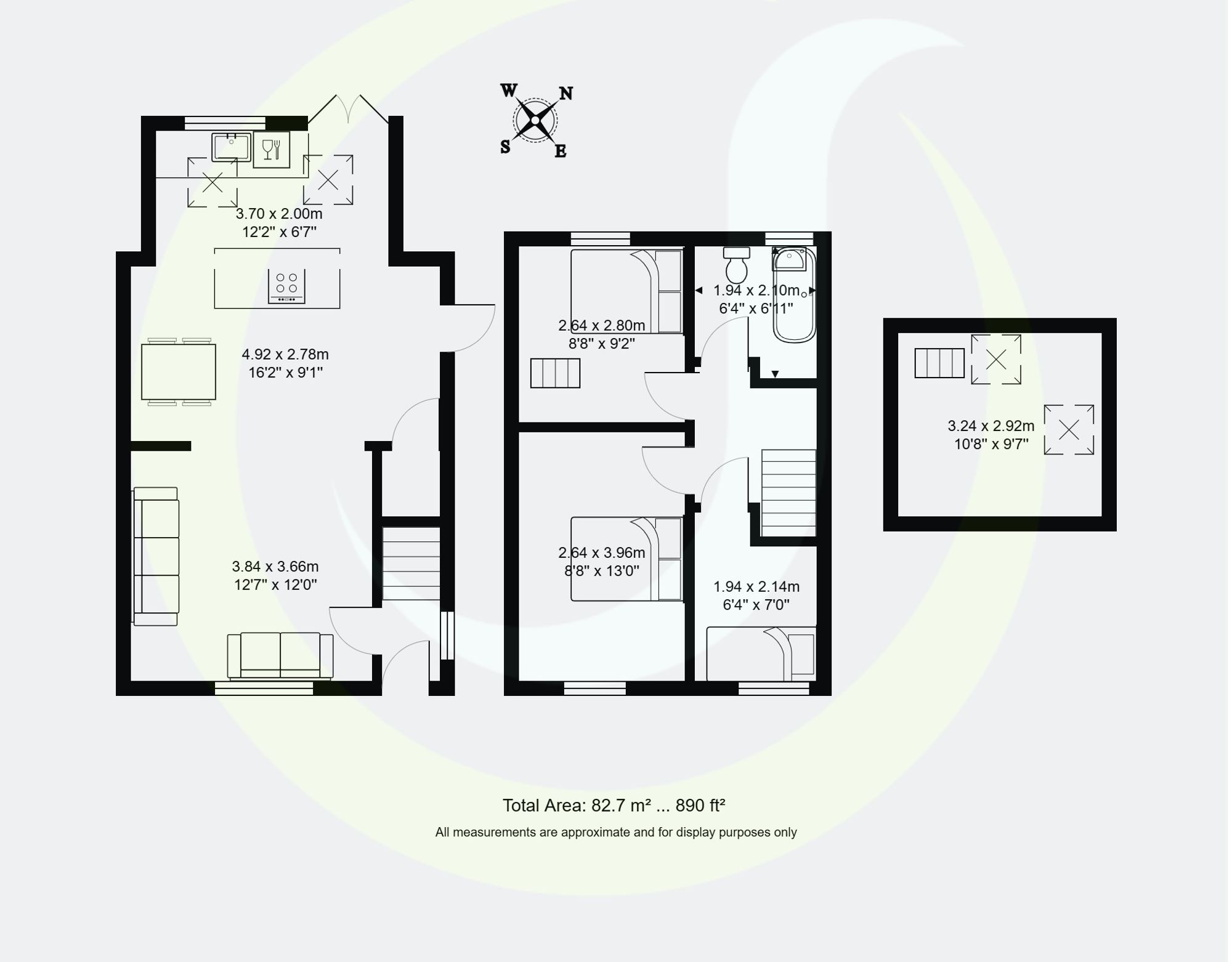 3 bed semi-detached house for sale in Eldon Road, Manchester - Property floorplan