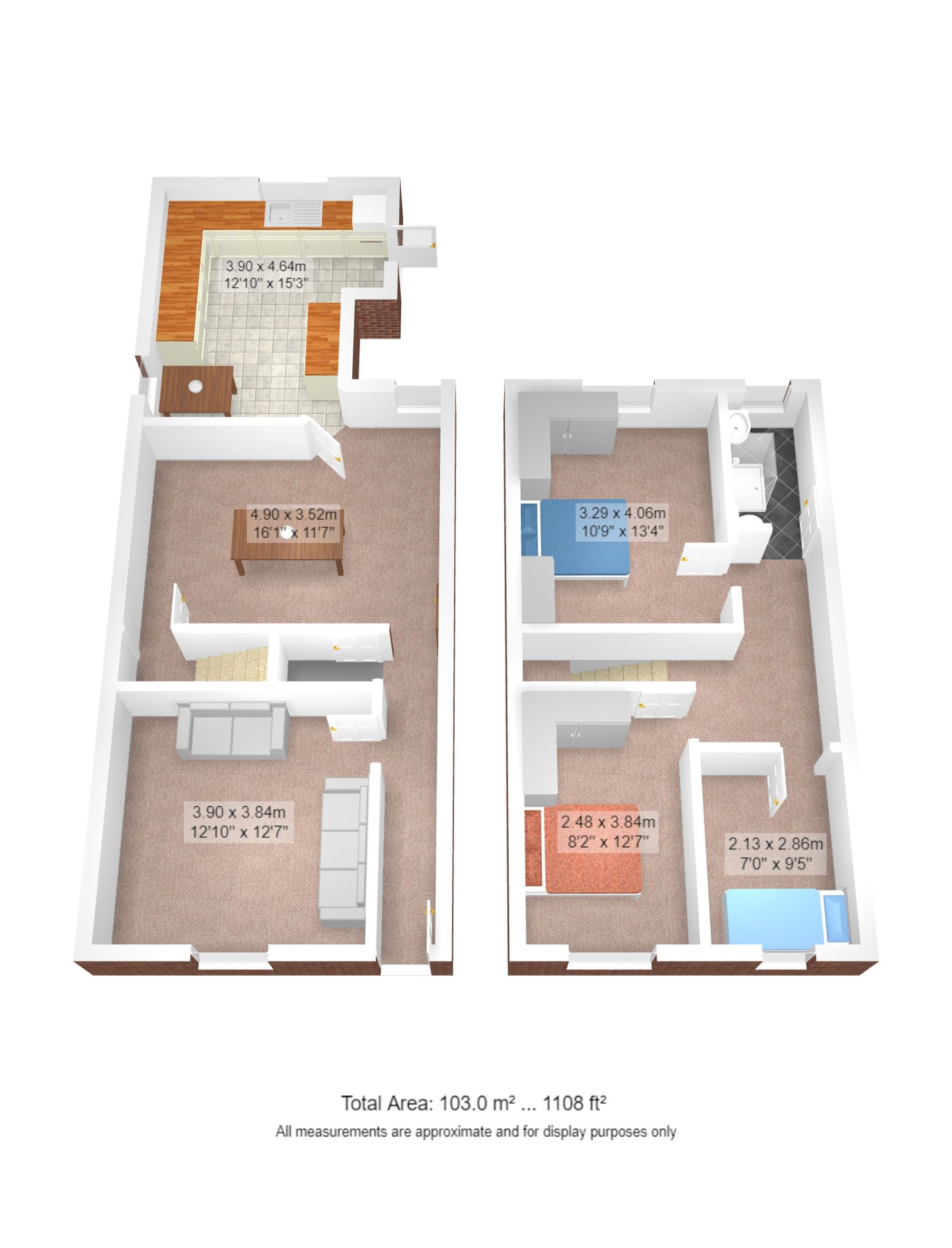 3 bed end of terrace house for sale in Lytherton Avenue, Manchester - Property floorplan