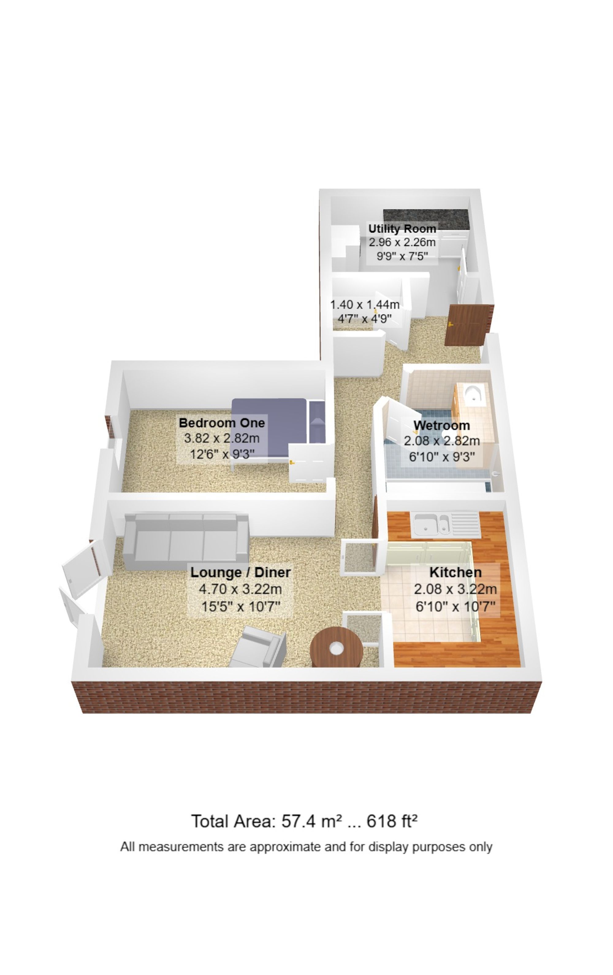 1 bed apartment for sale in Moorside Road, Manchester - Property floorplan