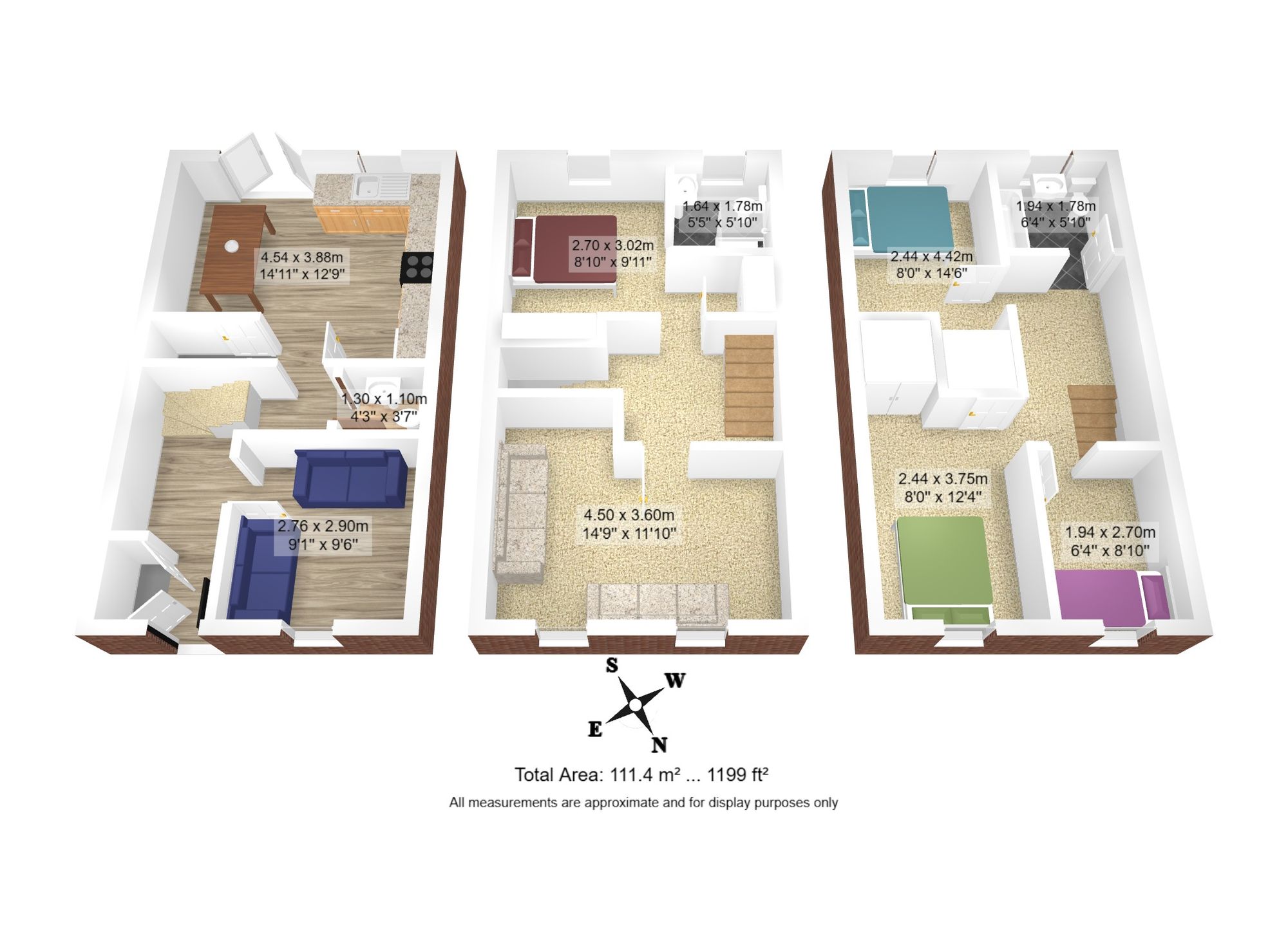 4 bed end of terrace house for sale in Lorna Way, Manchester - Property floorplan