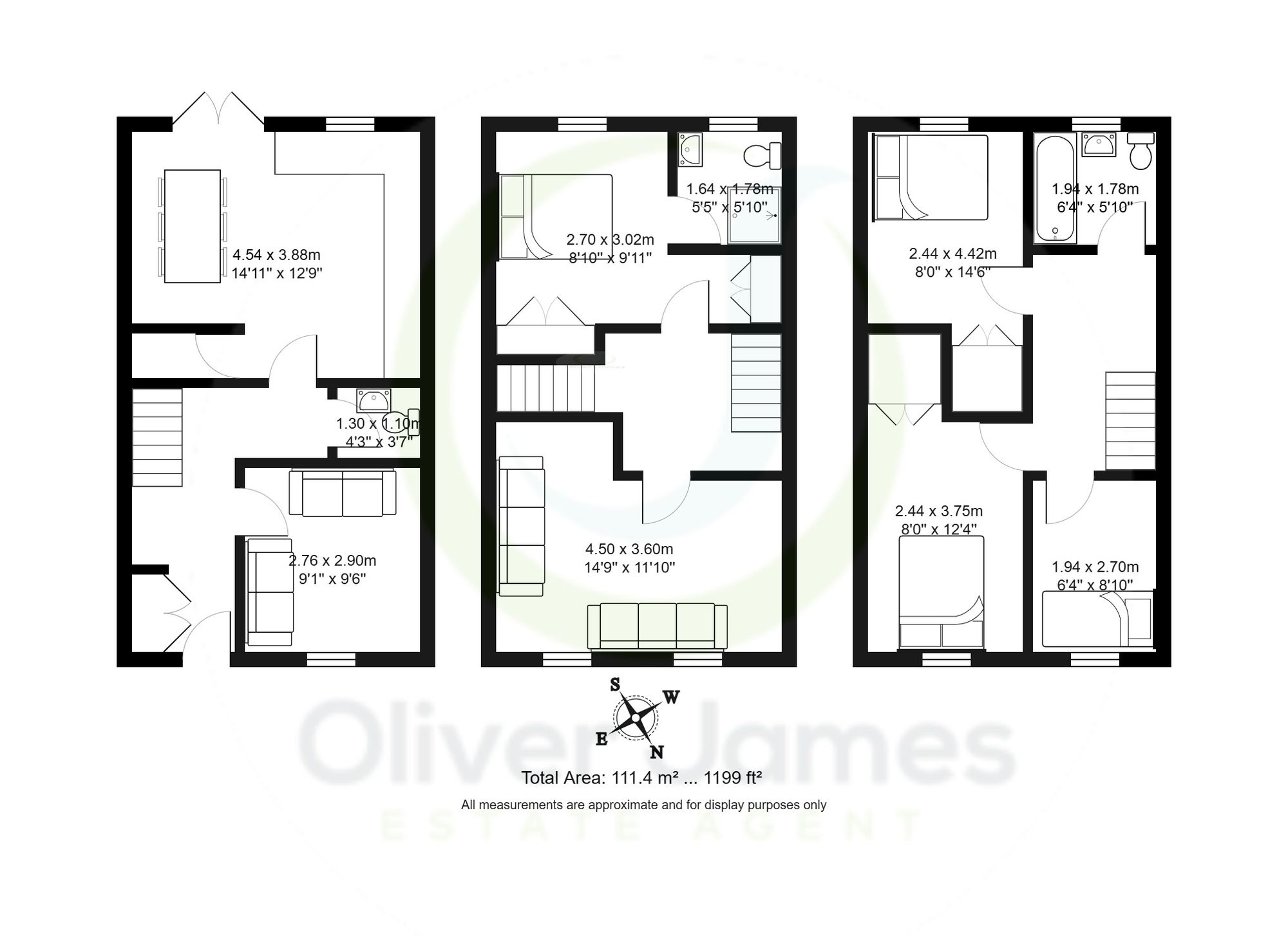 4 bed end of terrace house for sale in Lorna Way, Manchester - Property floorplan