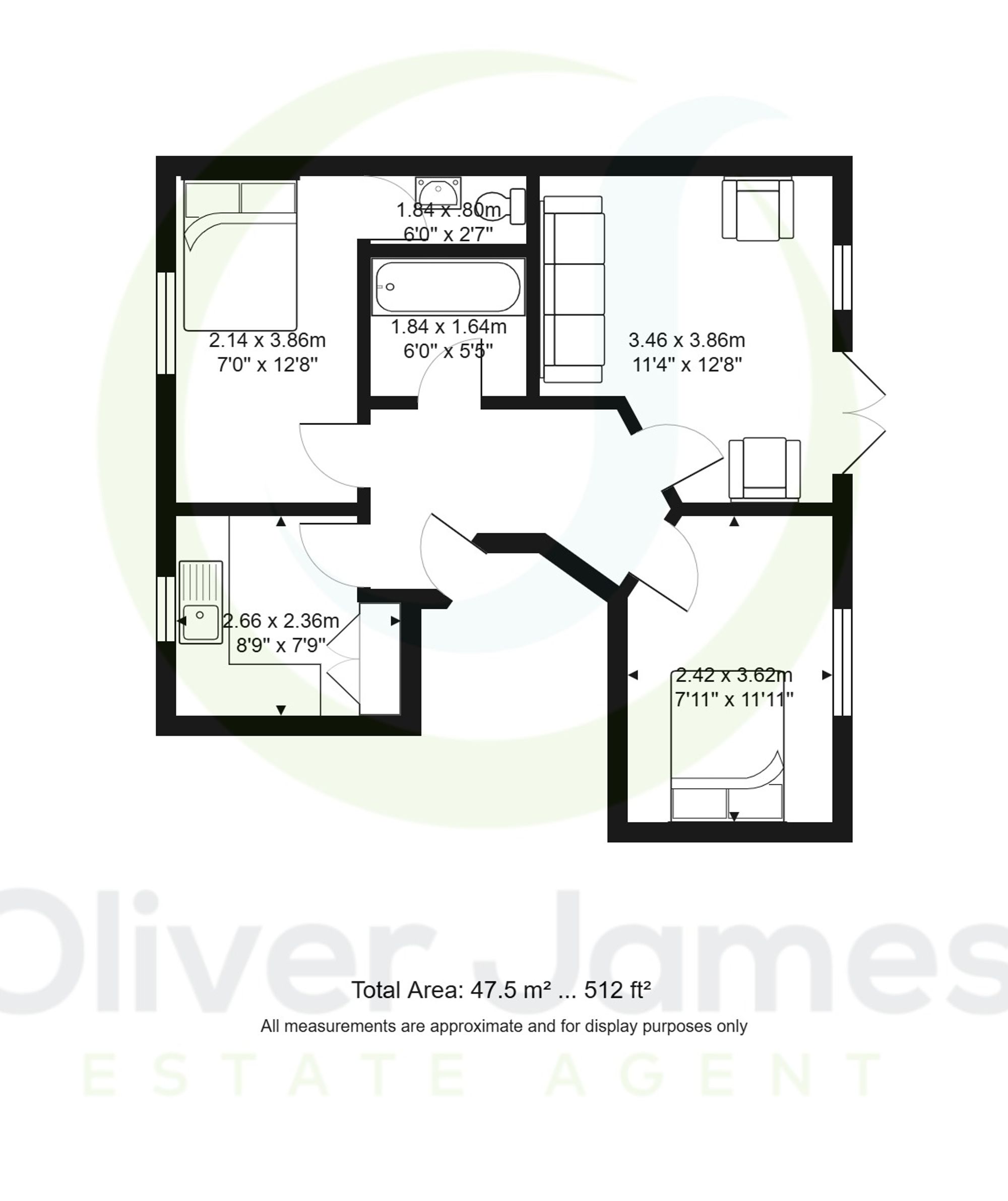 2 bed flat for sale in Apple Blossom Grove, Manchester - Property floorplan