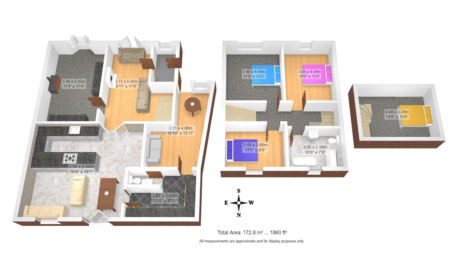 3 bed semi-detached house for sale in Graham Crescent, Manchester - Property floorplan