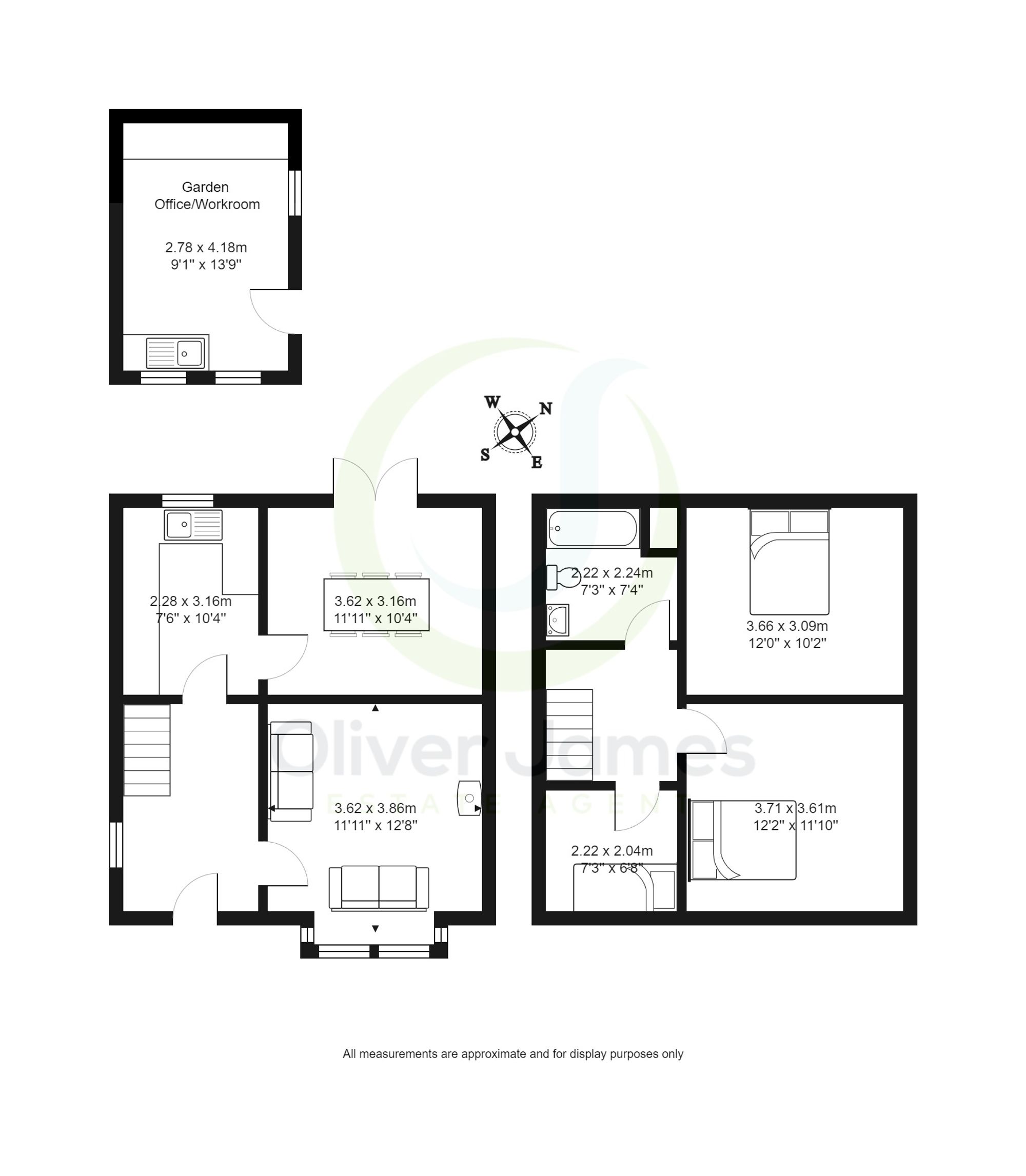 3 bed semi-detached house for sale in Woodbine Avenue, Manchester - Property floorplan