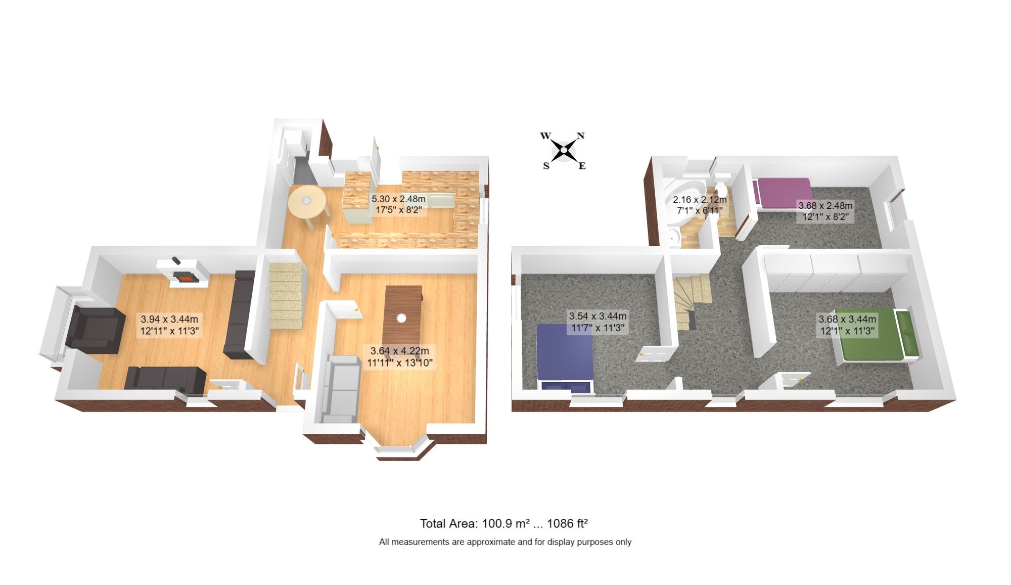 3 bed house for sale in Brook Grove, Manchester - Property floorplan